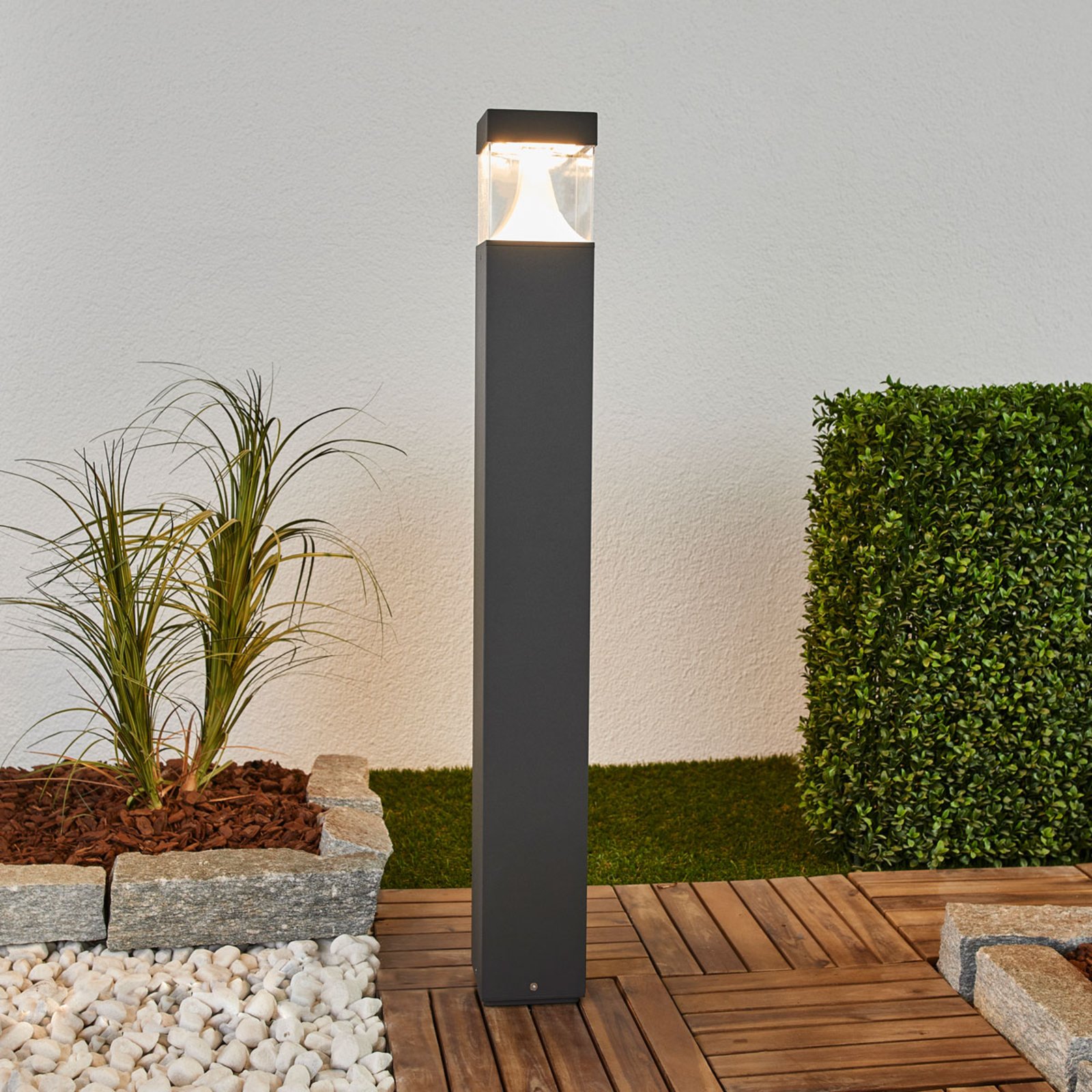 Egon LED Gartenleuchte H90 Graphite - Lucande
