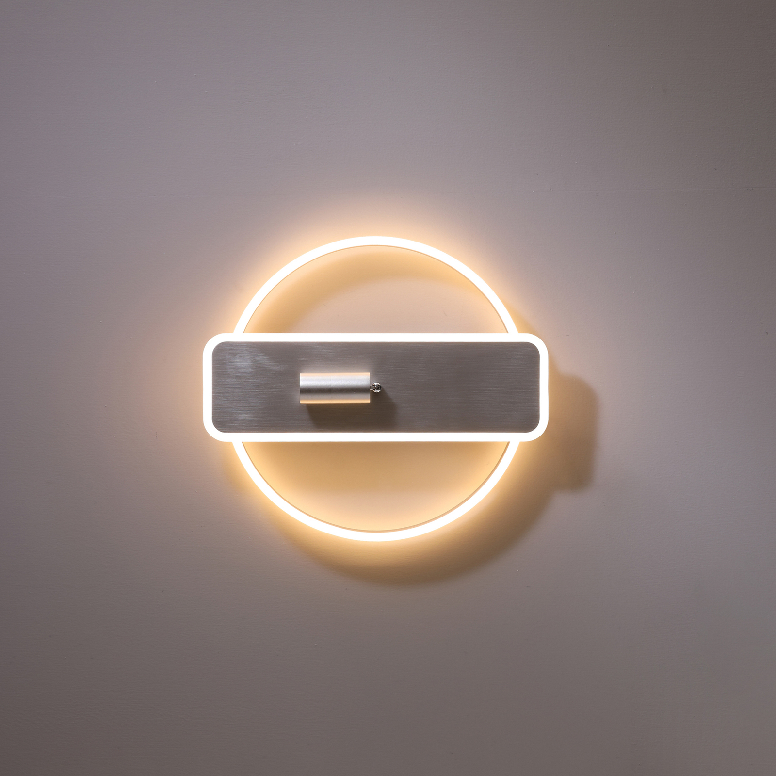 Lucande Damivan plafonnier LED, rond, nickel