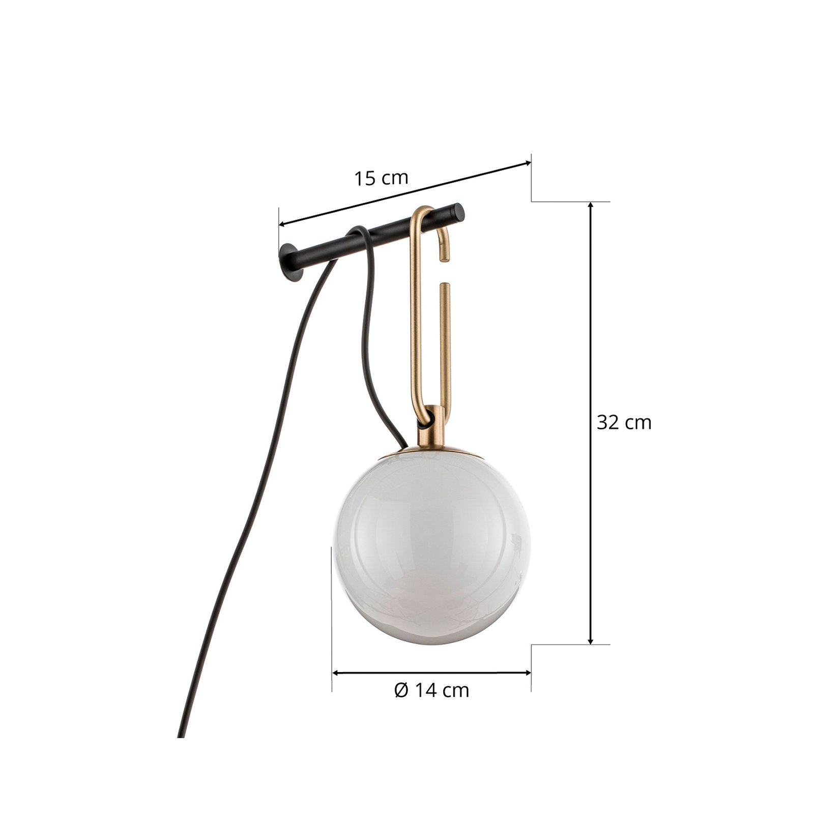 Wandlampe nh Wall weiß Glas Stecker E14 - Artemide