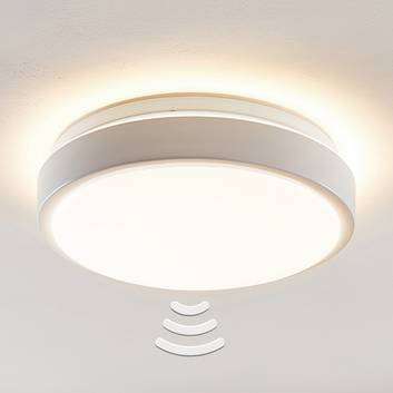 Lindby Camille LED-sensor-taklampe Ø33cm hvit