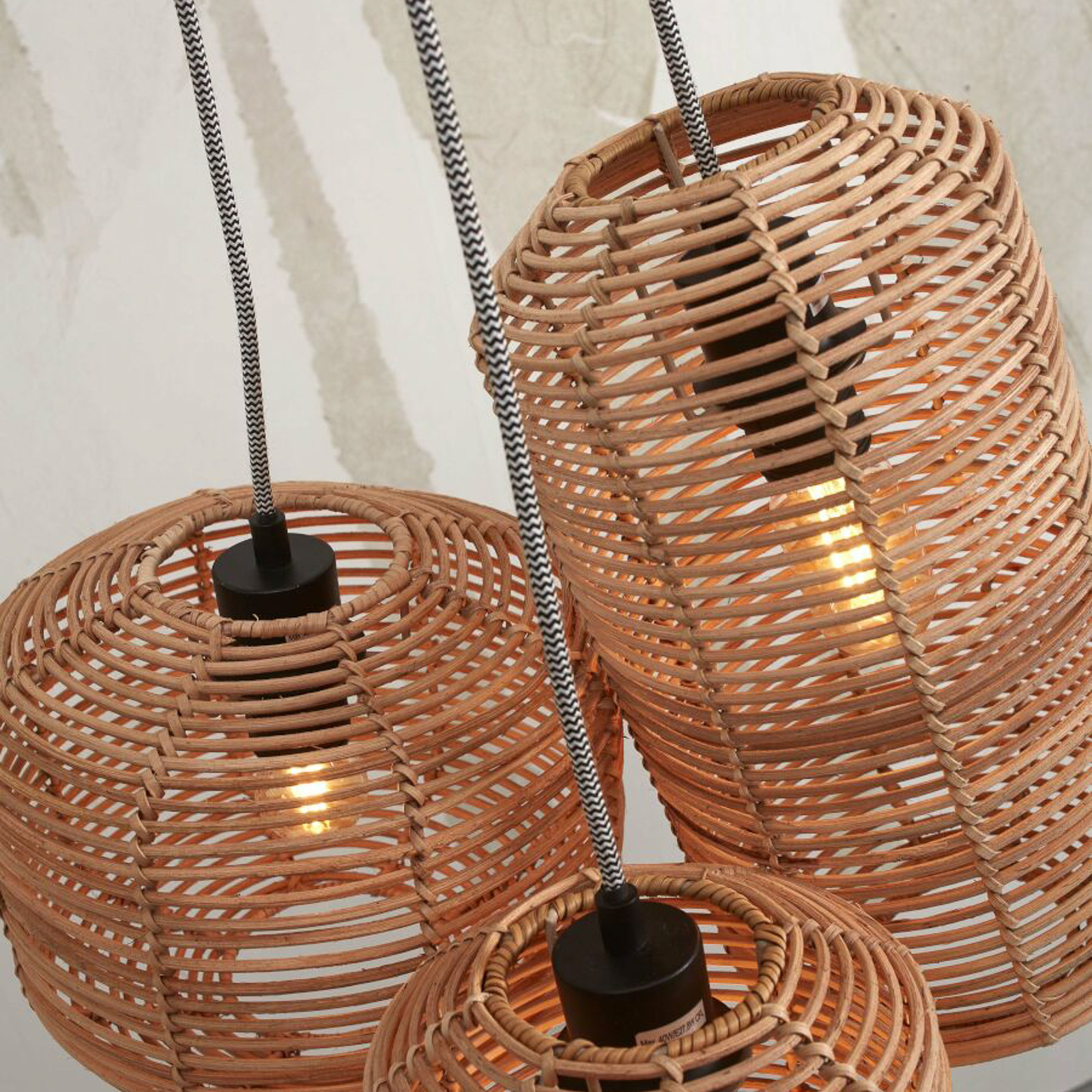 GOOD & MOJO Tanami hanglamp 3-lamps, naturel