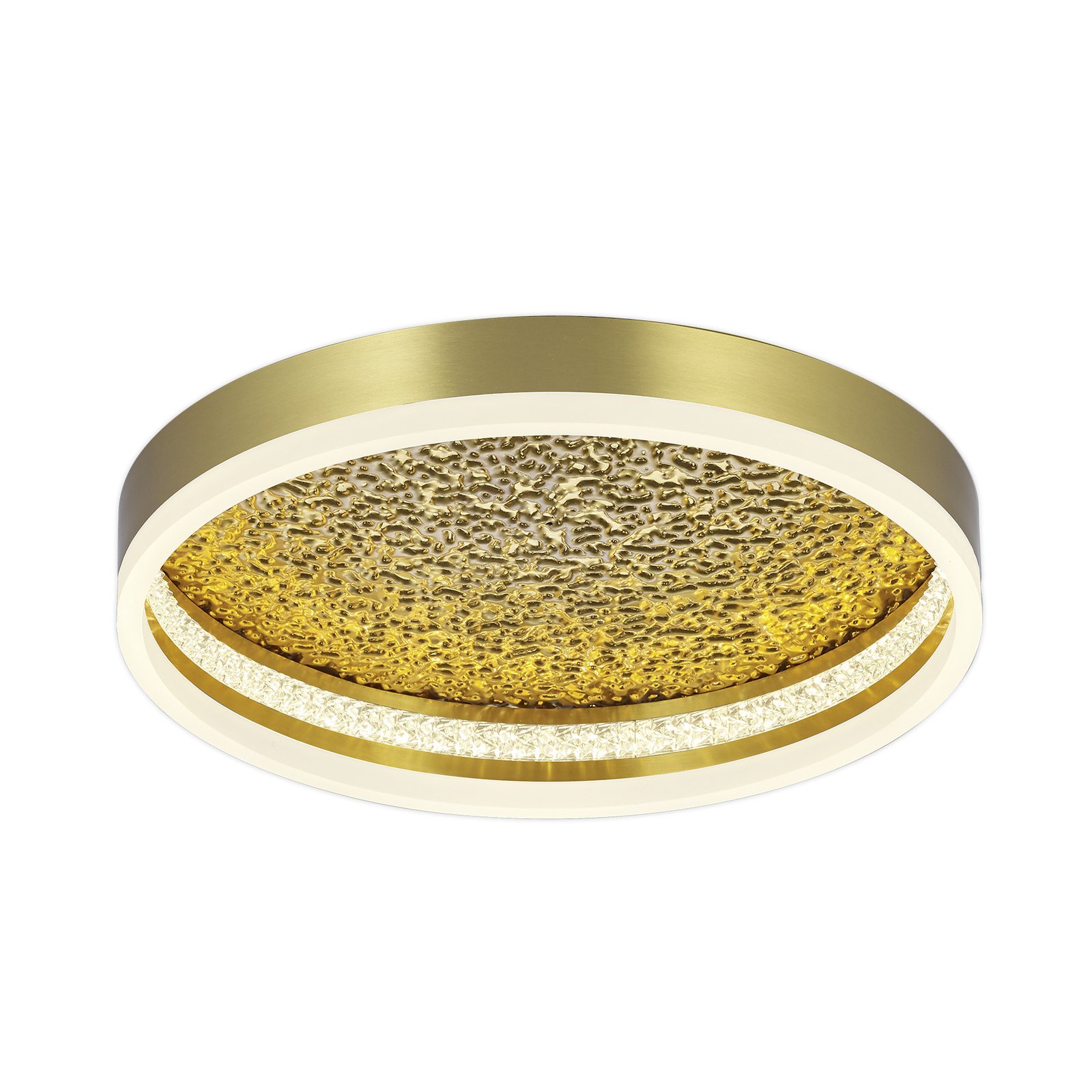 Moon LED ceiling light made of iron, brass