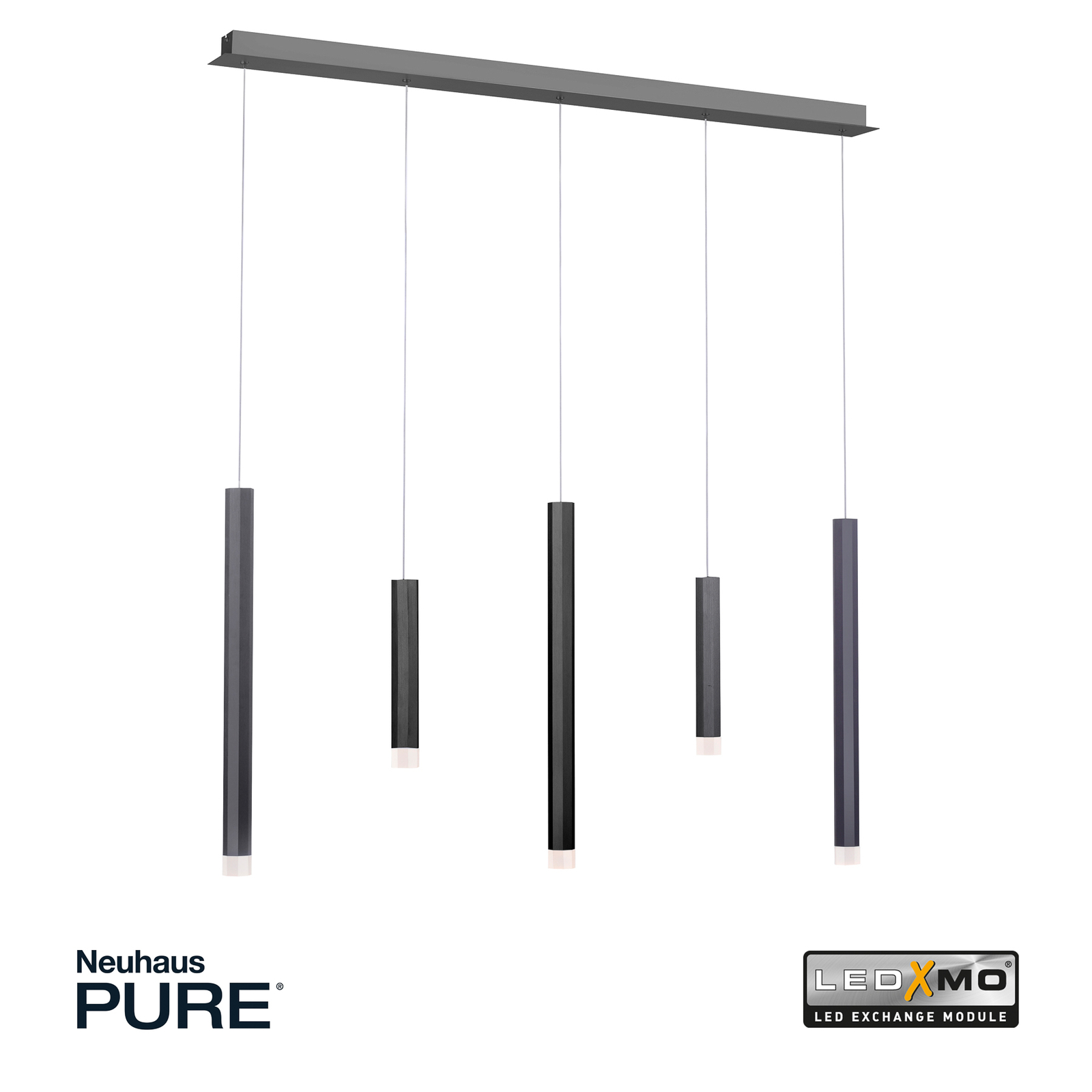 Paul Neuhaus Pure-Gemin LED-pendellampa svart
