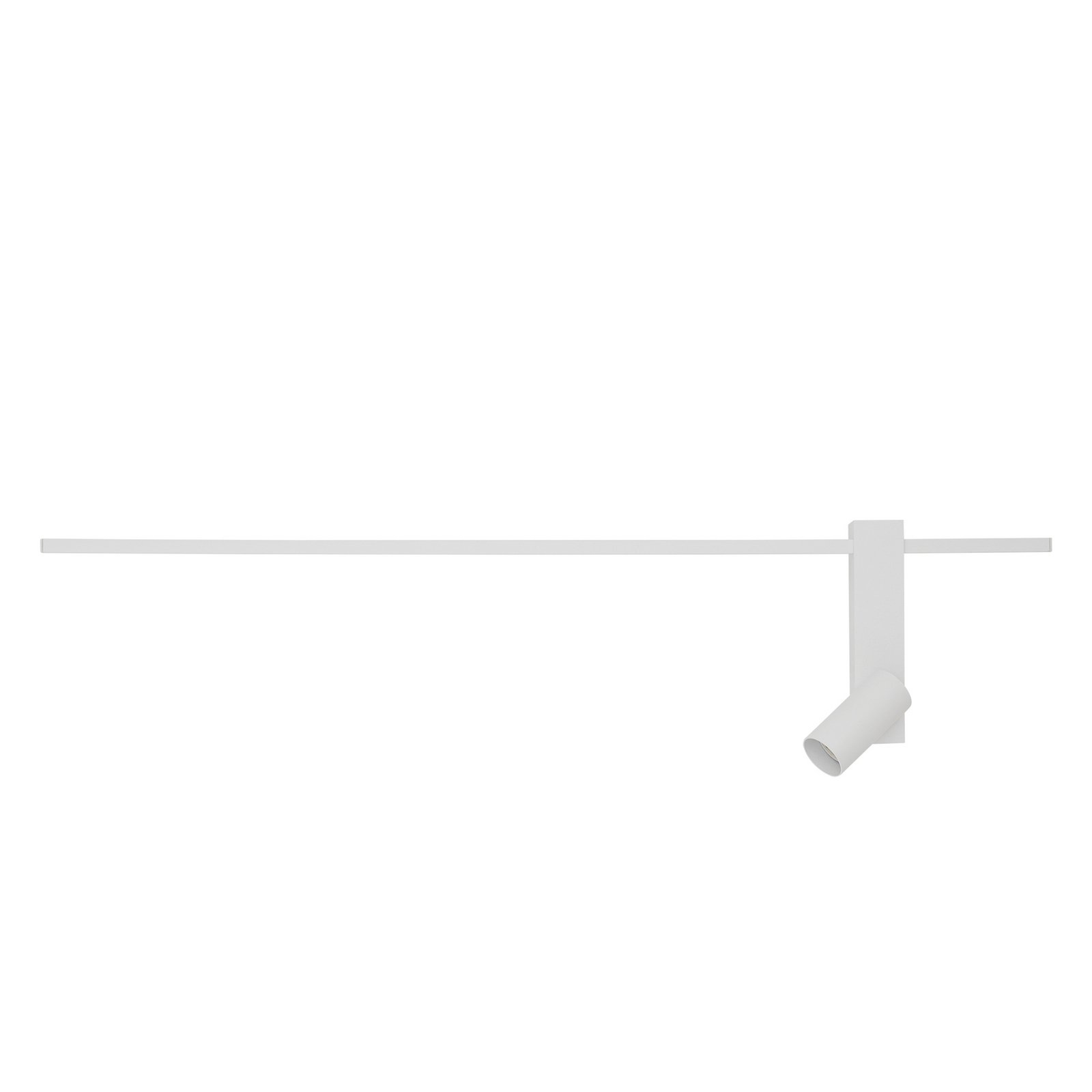 Nástenné svetlo EASY RIGHT, biele, šírka 80 cm, kov, GU10 + LED