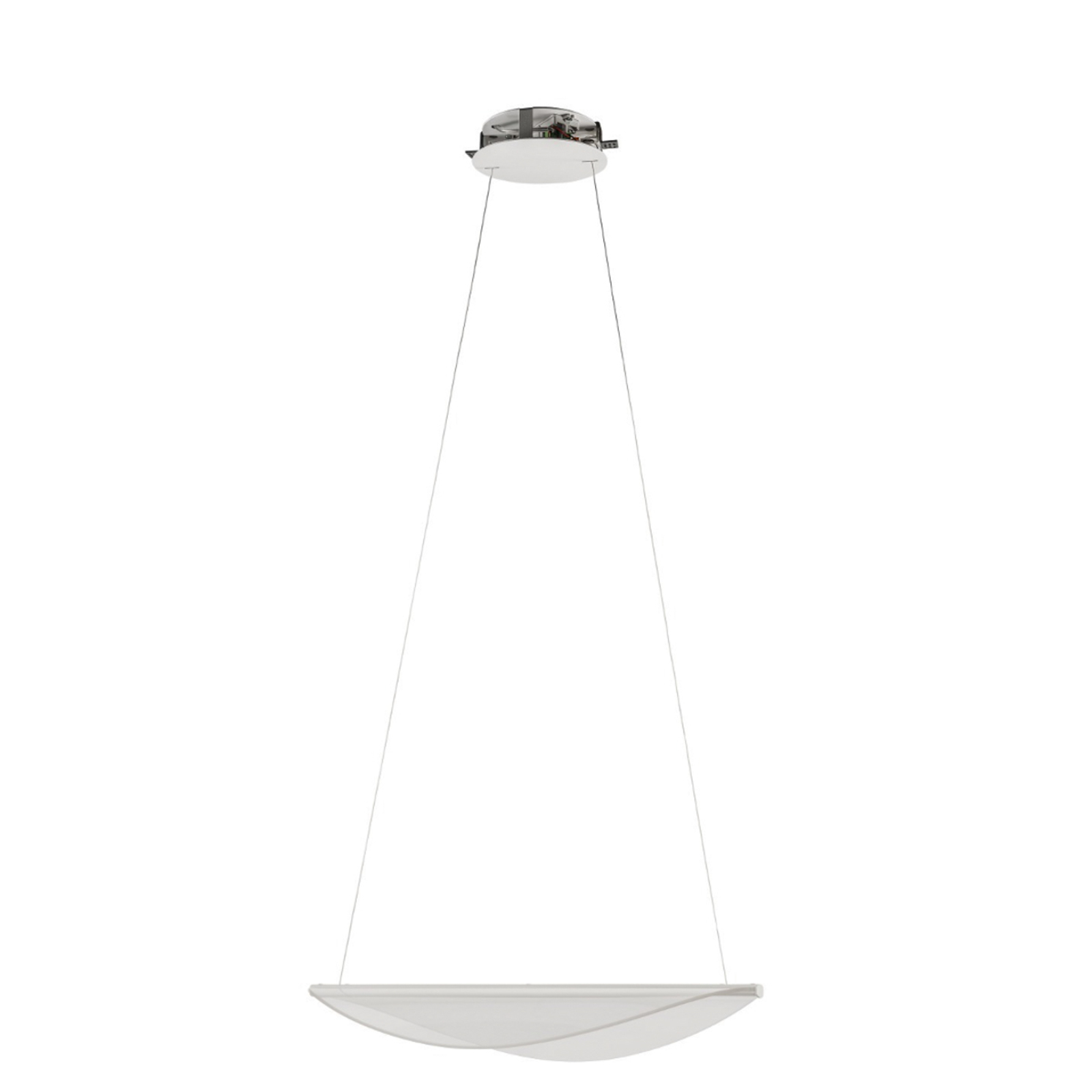 Stilnovo Diphy LED-pendellampa vit längd 53,6 cm