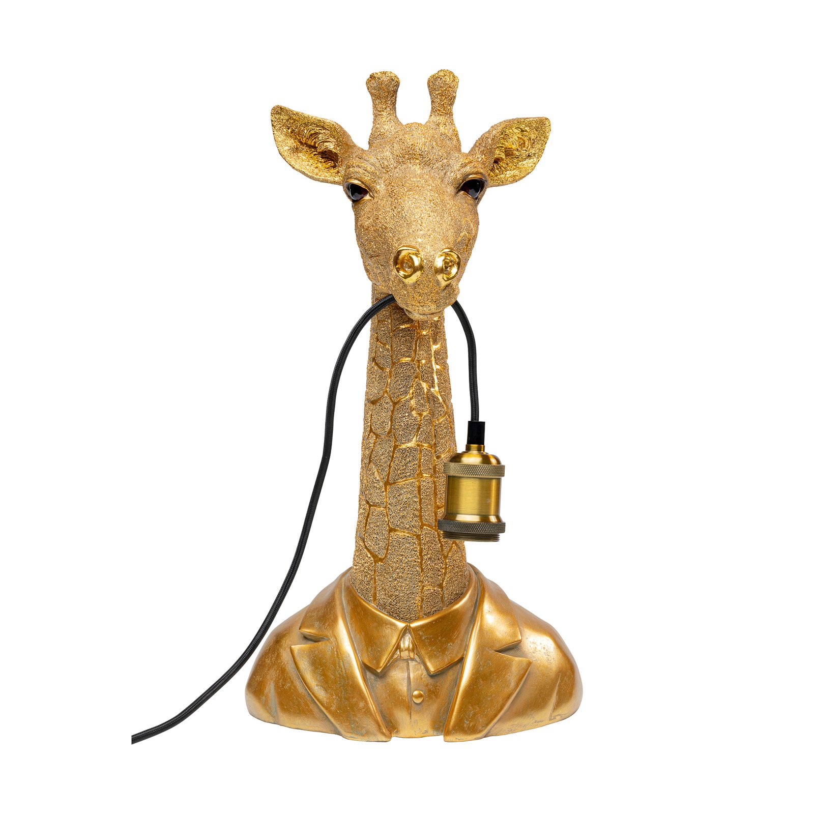 KARE Gyvūnas Žirafa 50 cm aukščio auksinis stalinis šviestuvas