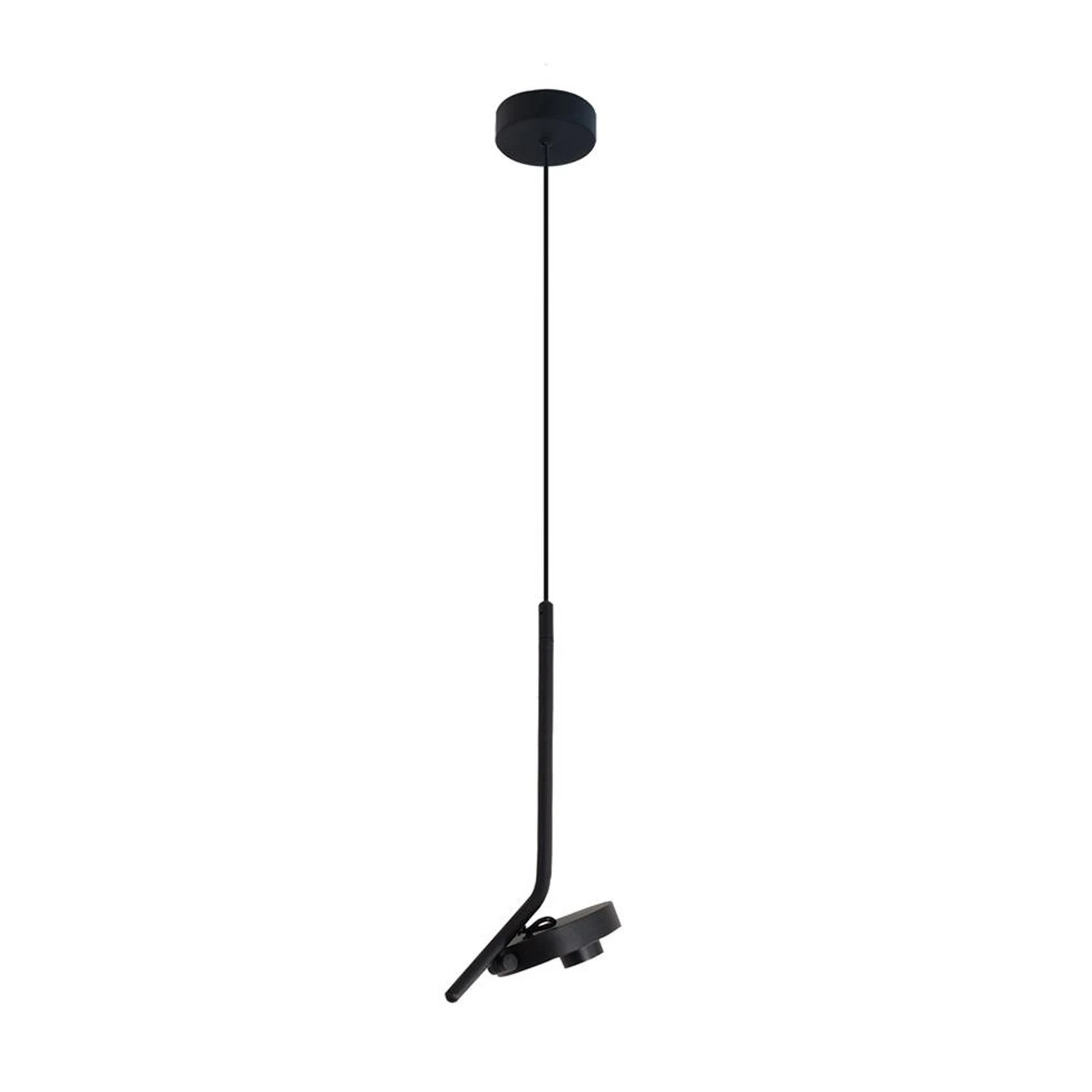 LED pakabinama lempa "Factory", juoda, Ø 15 cm, metalas