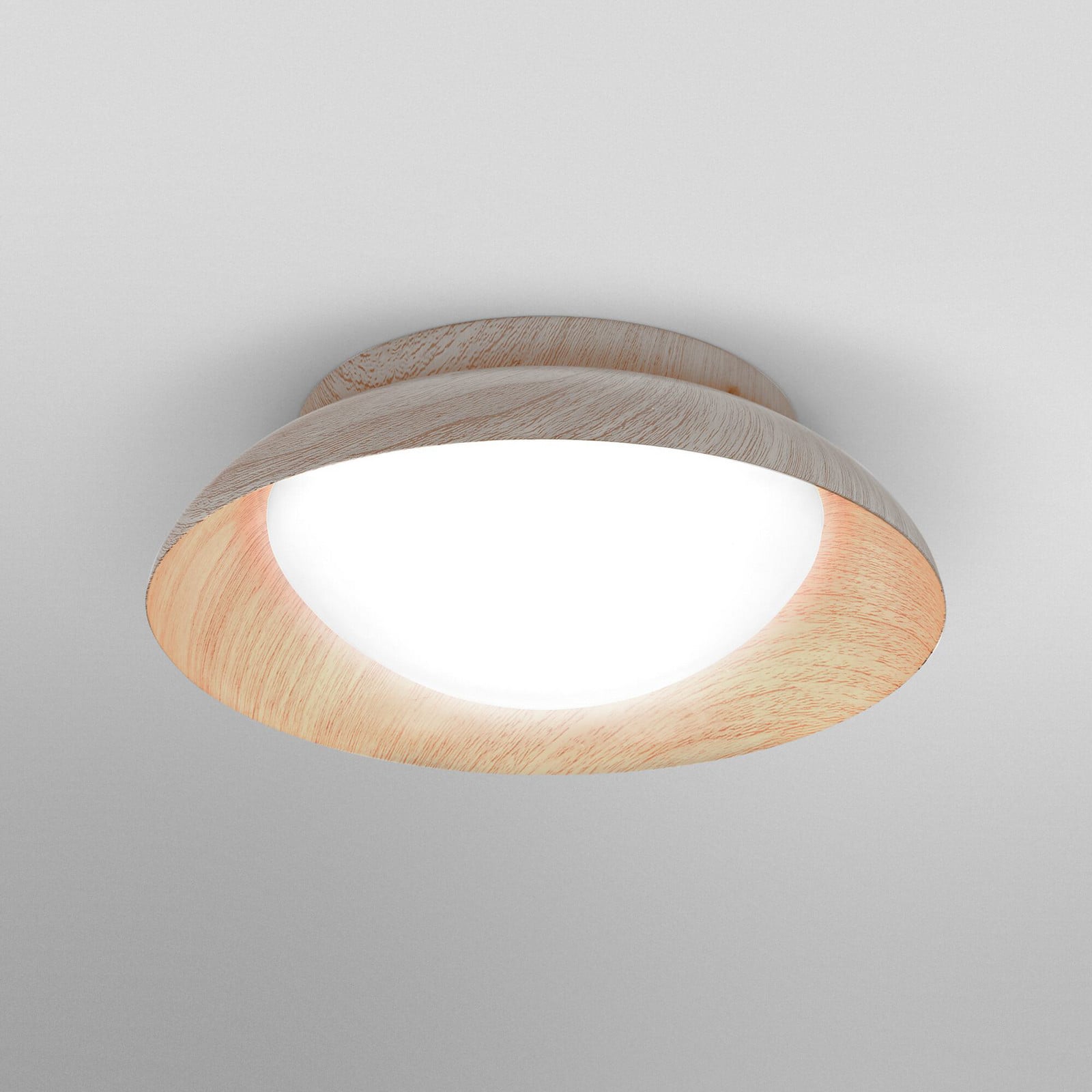 Plafonieră OSRAM ORBIS Milan lemn Ø 31 cm metal/sticlă