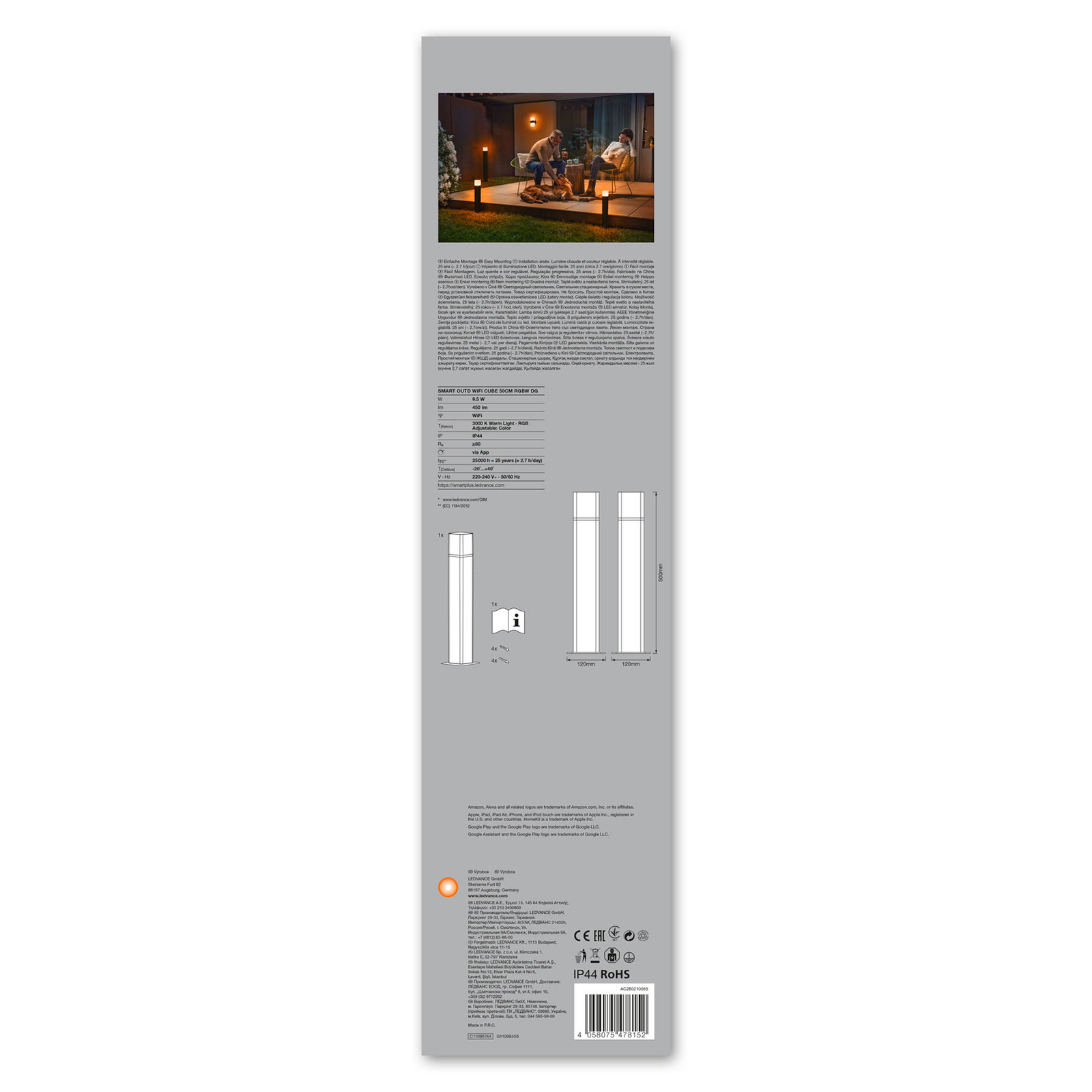 LEDVANCE SMART+ WiFi Cube LED-Wegeleuchte RGBW