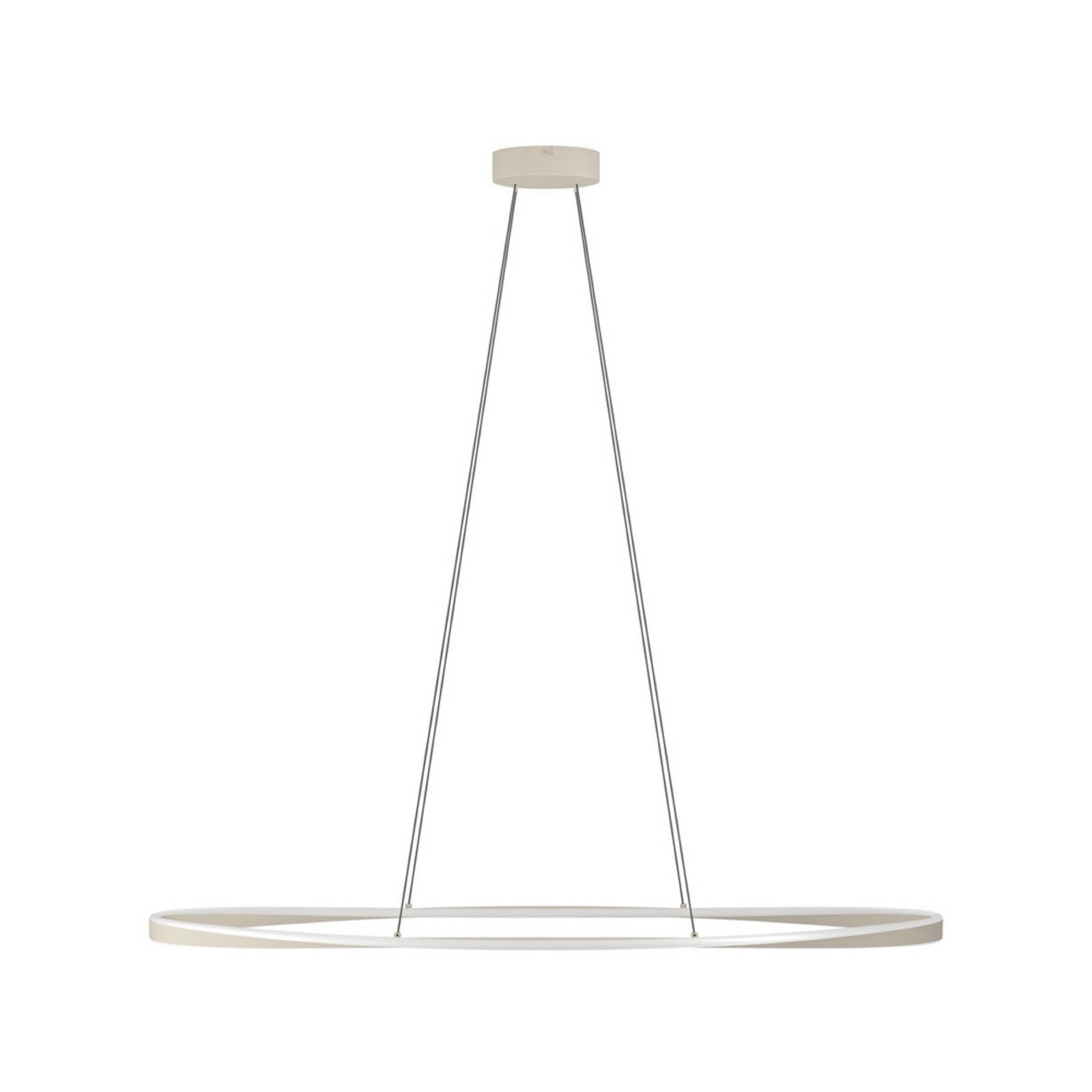 EGLO LED-Hängelampe CAMEROTA, beige, 111x38 cm Fernbedienung