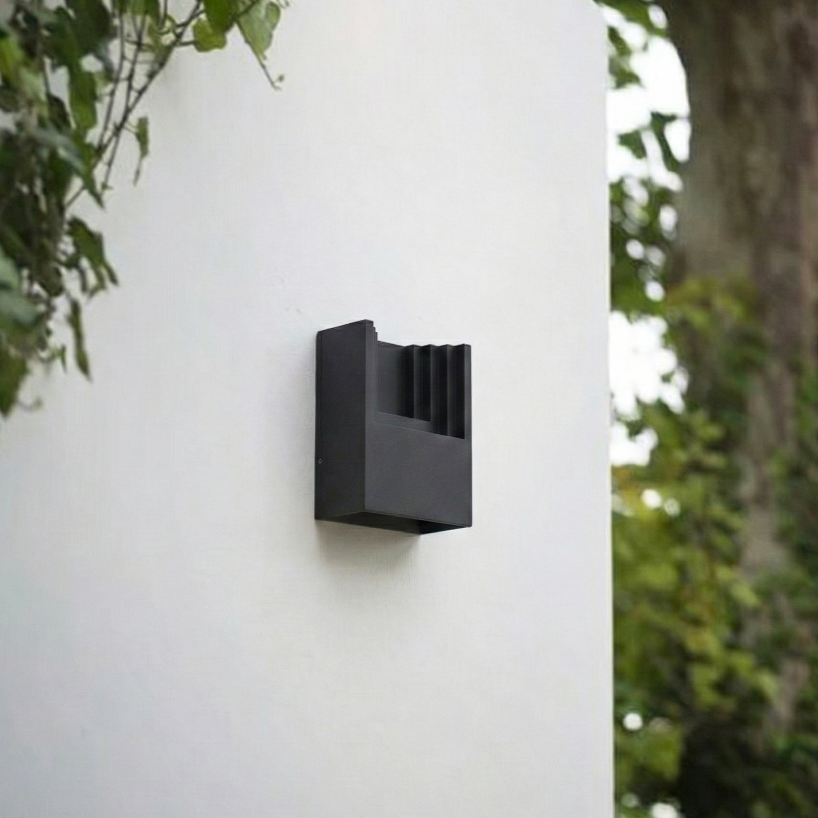 Lindby LED εξωτερικός φωτισμός τοίχου Aurali, 1 φως, μαύρο, IP65