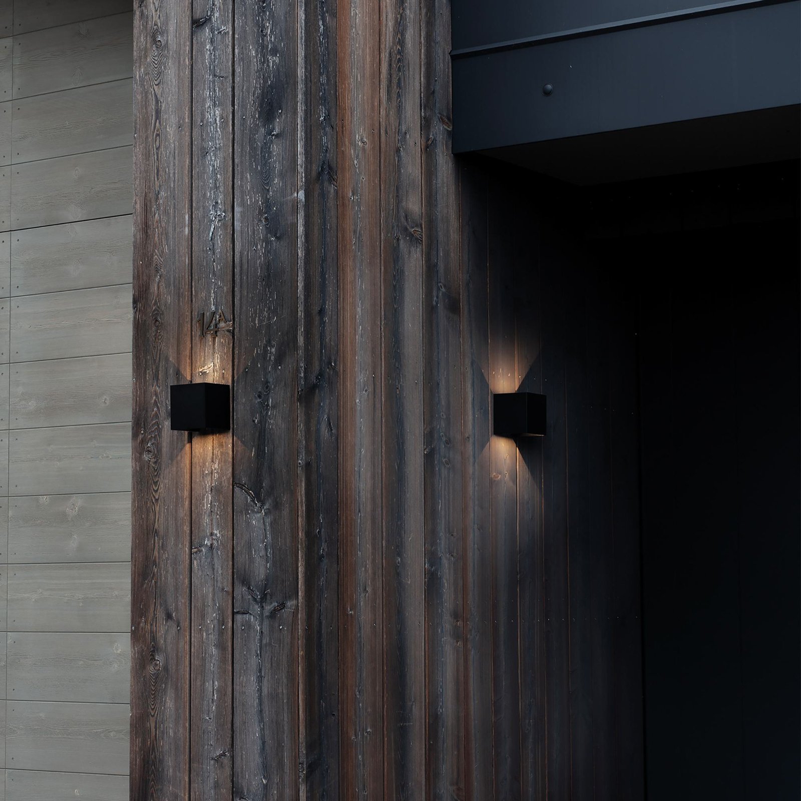 Ideal Lux Candeeiro de parede exterior LED Atom, preto, 10 cm, metal