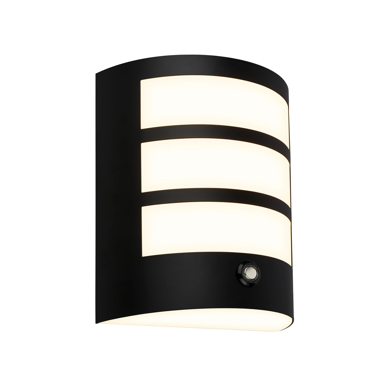 LED utendørs-vegglampe 3793015, svart, dimbar, IP44