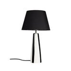 PR Home Tischlampe Leya, schwarz/weiß, 54 cm, Metall/Stoff