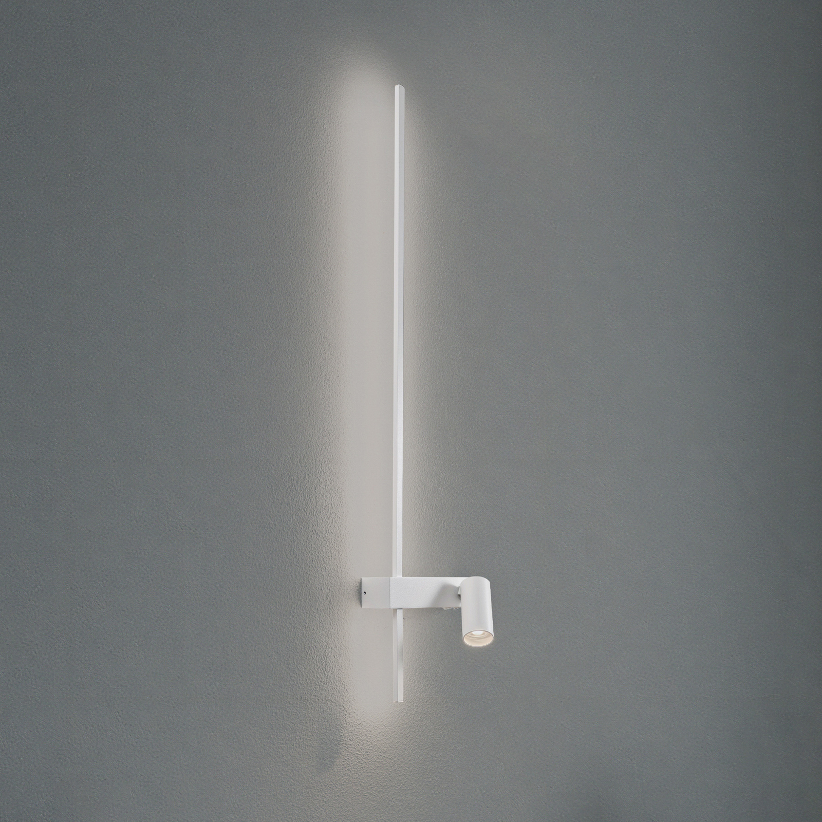 Wandlampe EASY LEFT, weiß, Breite 80 cm, Metall, GU10 + LED