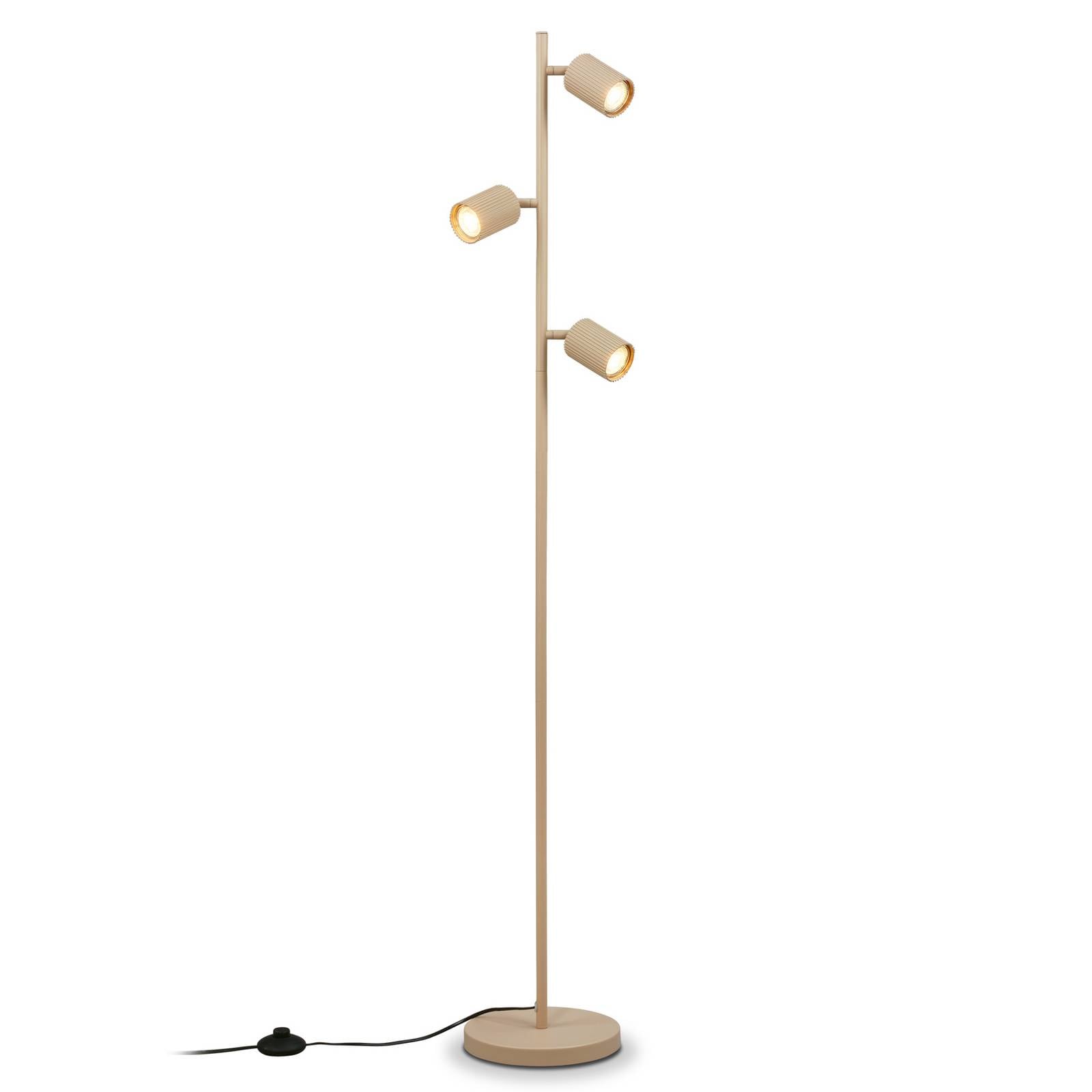 Stehleuchte Ida, beige, 3-flammig, Höhe 141 cm, GU10