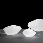 Oluce Stone of Glass table lamp in Murano glass