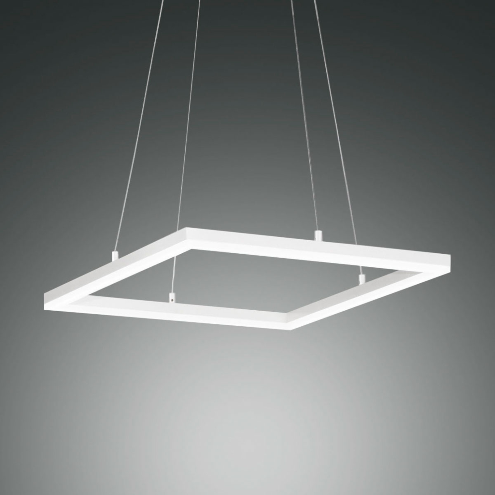 Suspension LED Bard 42x42 cm en blanc