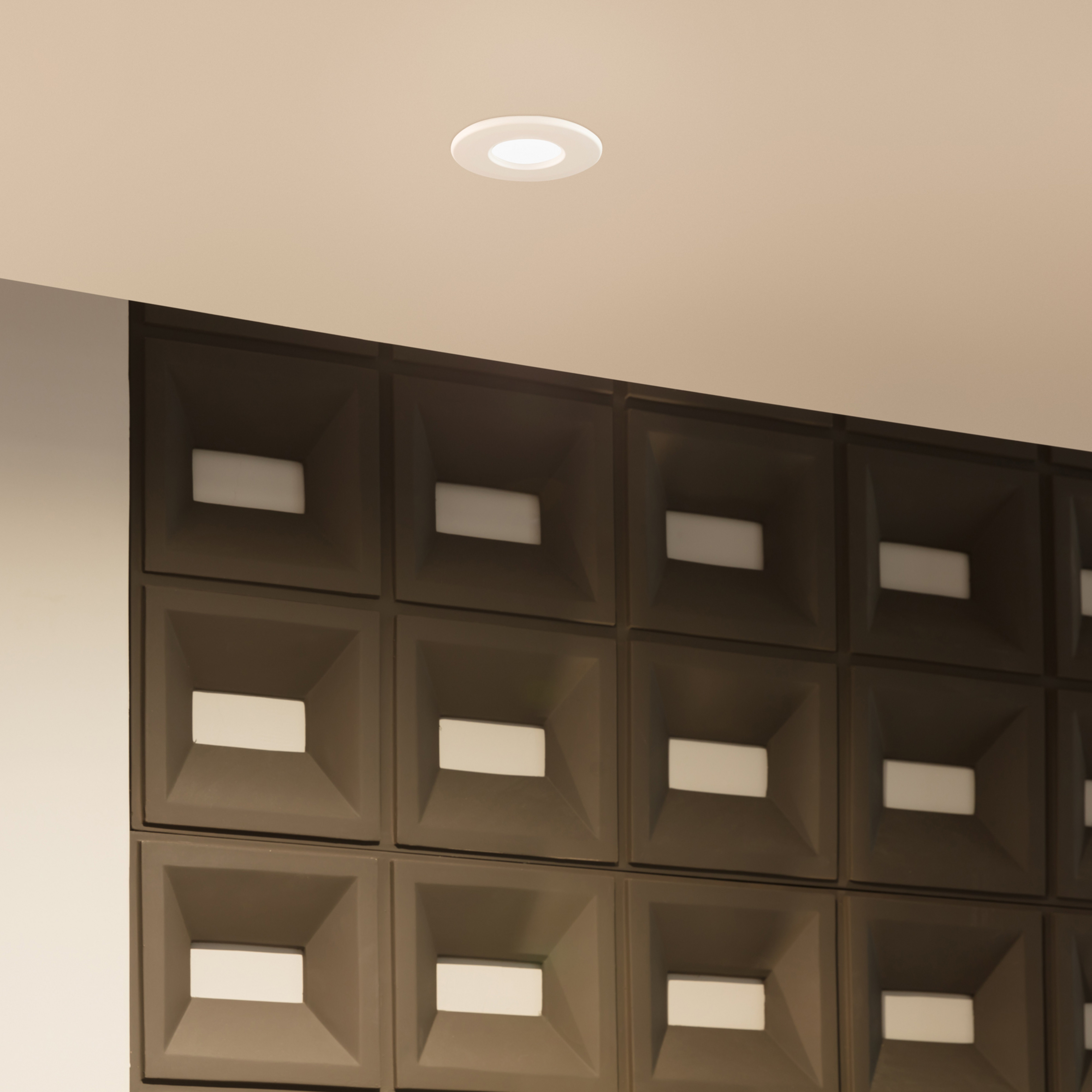 Arcchio Elmon LED-innfellingslampe, IP65, hvit