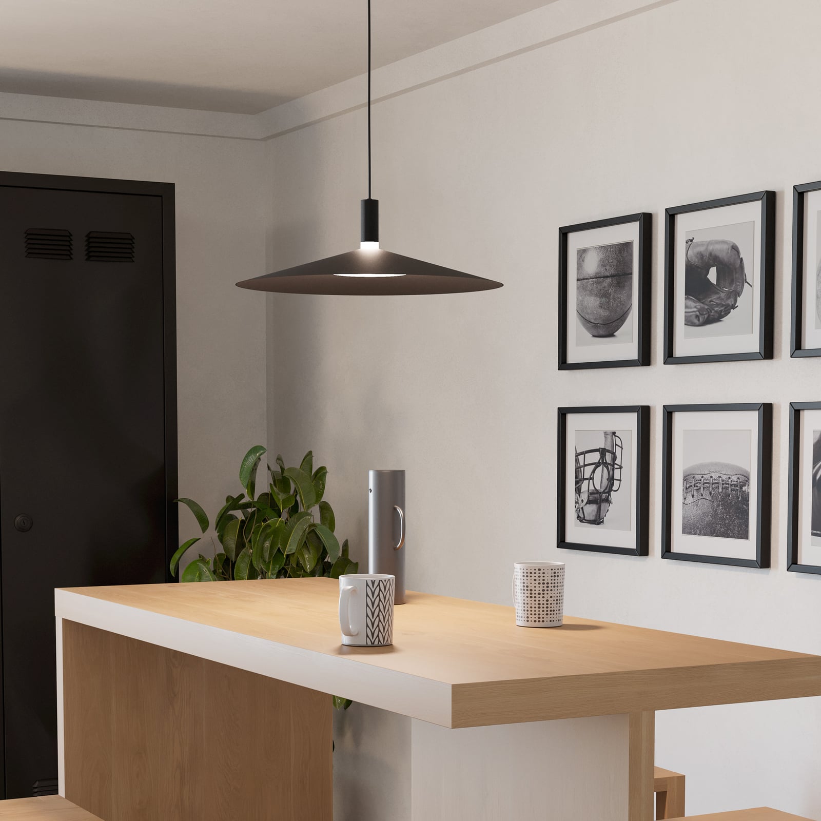 LED hanglamp Conomavilla-Z, zwart, Ø 45 cm CCT RGB