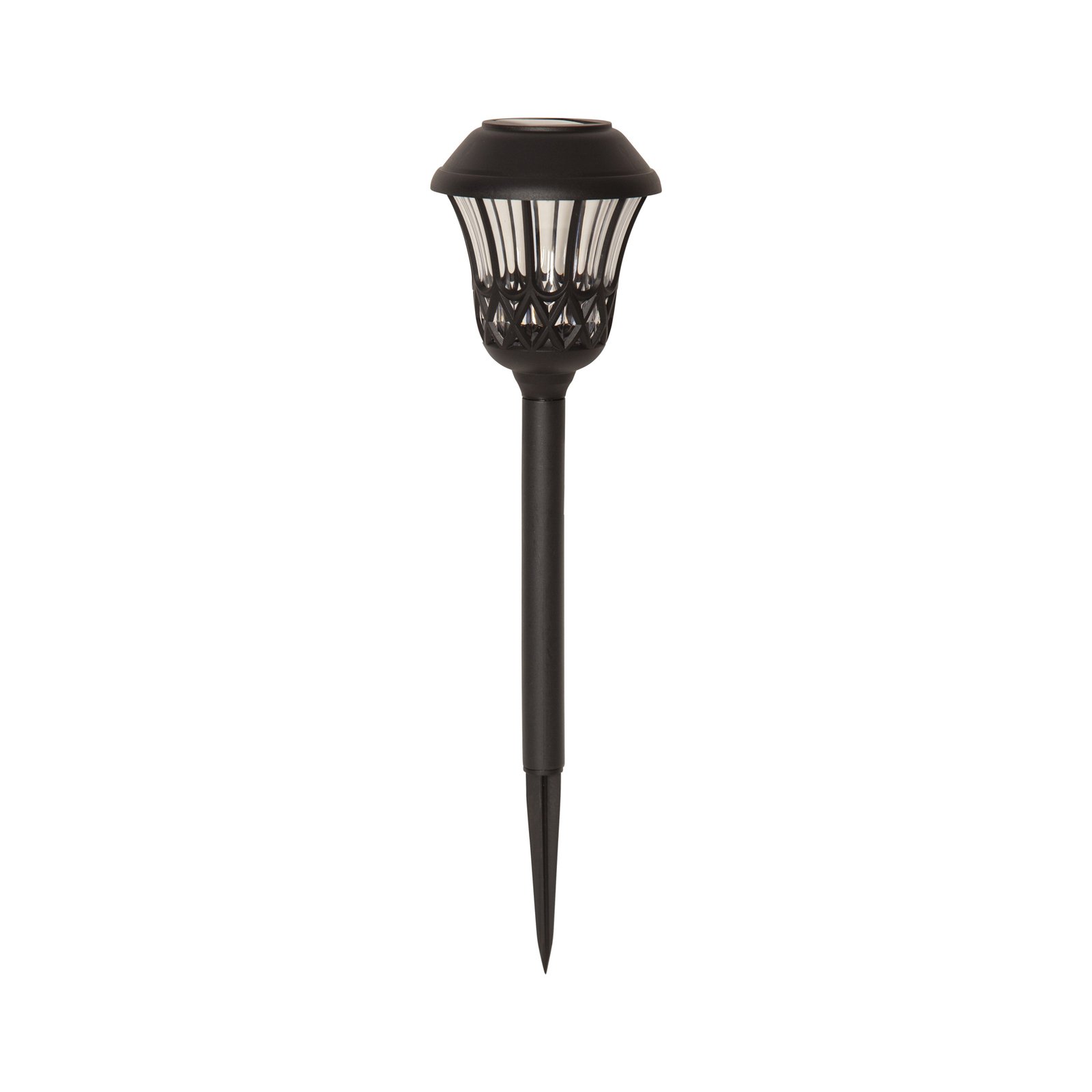 LED-Solar-Erdspießleuchte Lace, schwarz, Höhe 31 cm, 4er-Set