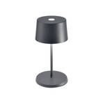 Zafferano Olivia mini 3K Lampe de table à accu grise