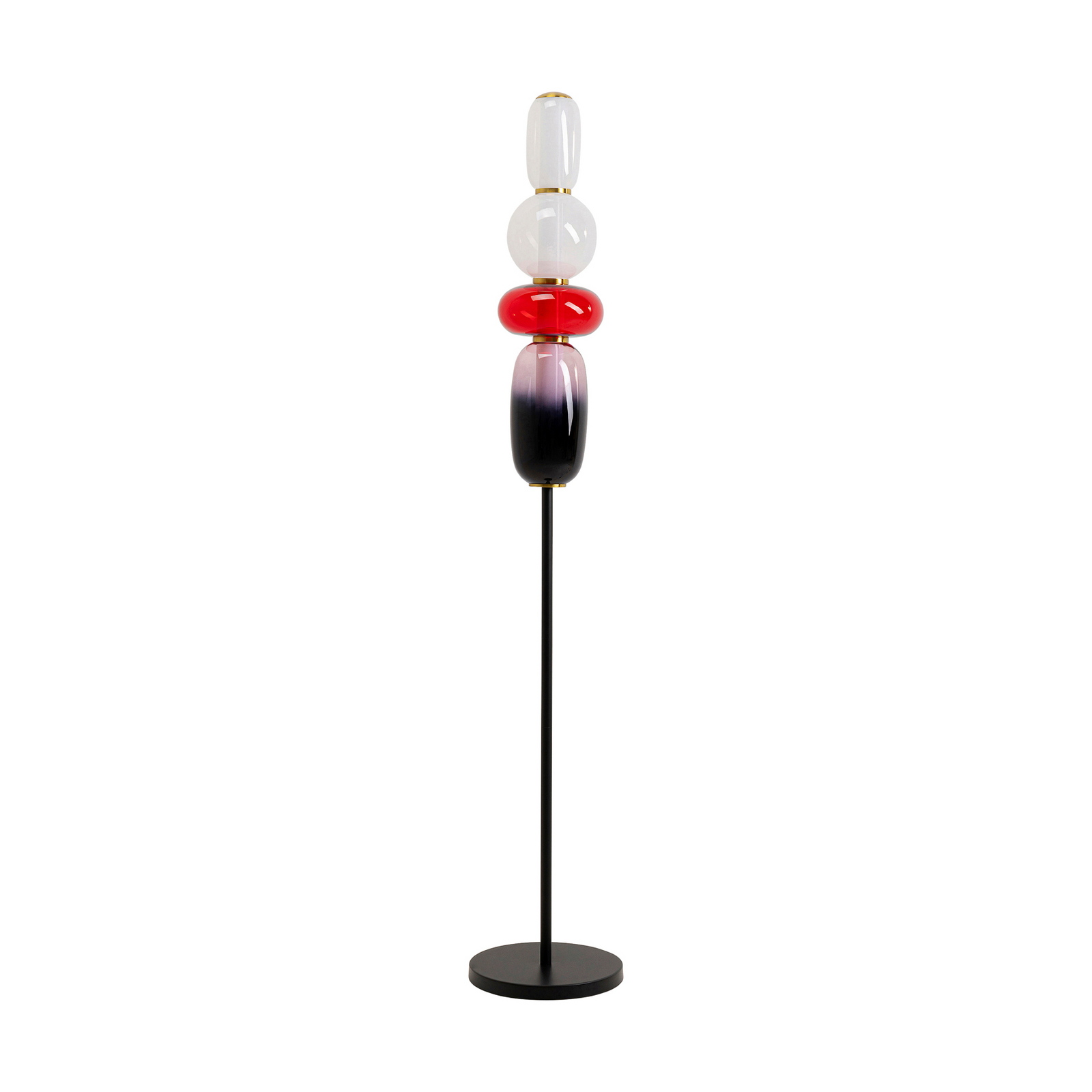 lampe sur pied KARE Sugar, multicolore, verre, 150 cm, G9