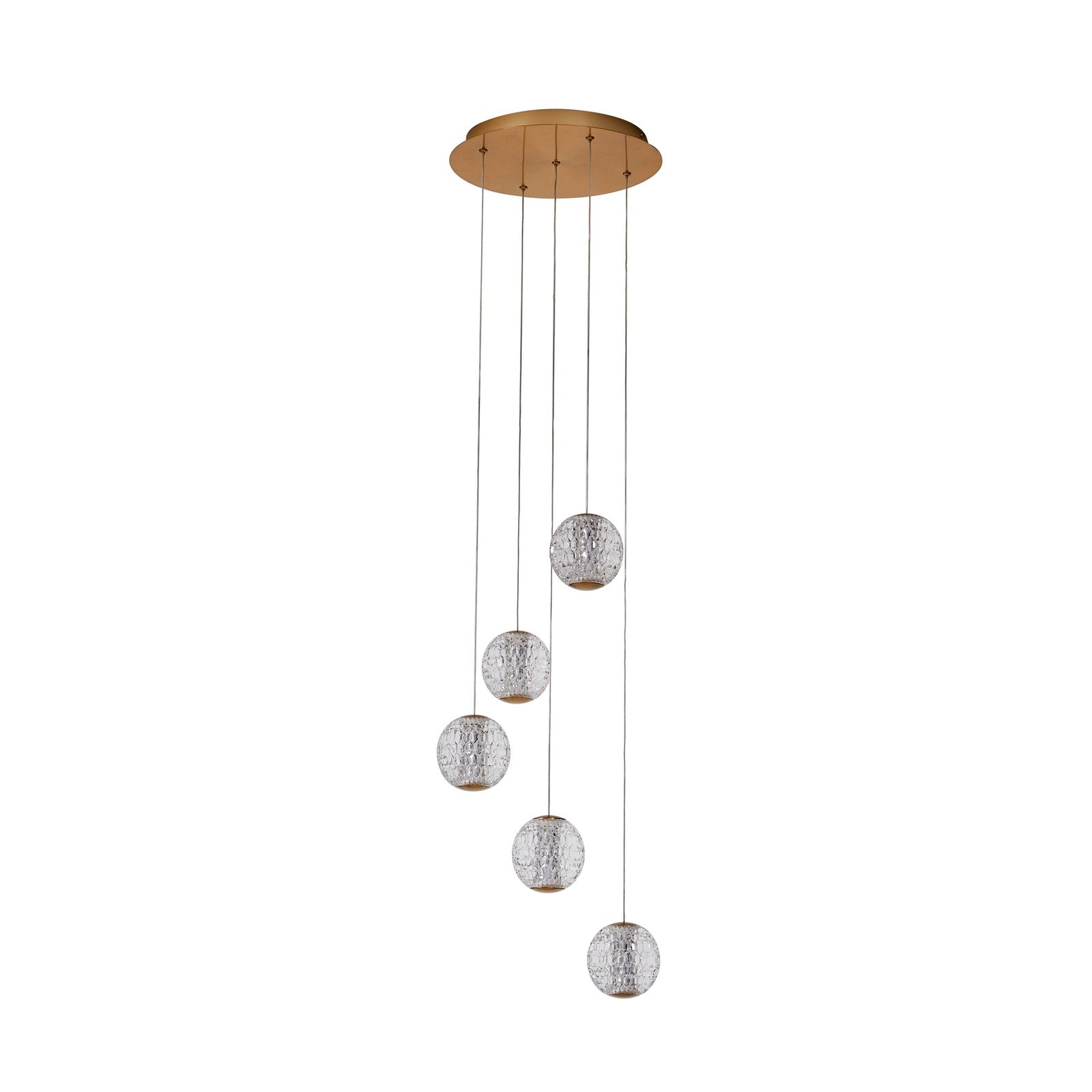 Ismenia 5 LED Taklampa Mässing - Lucande