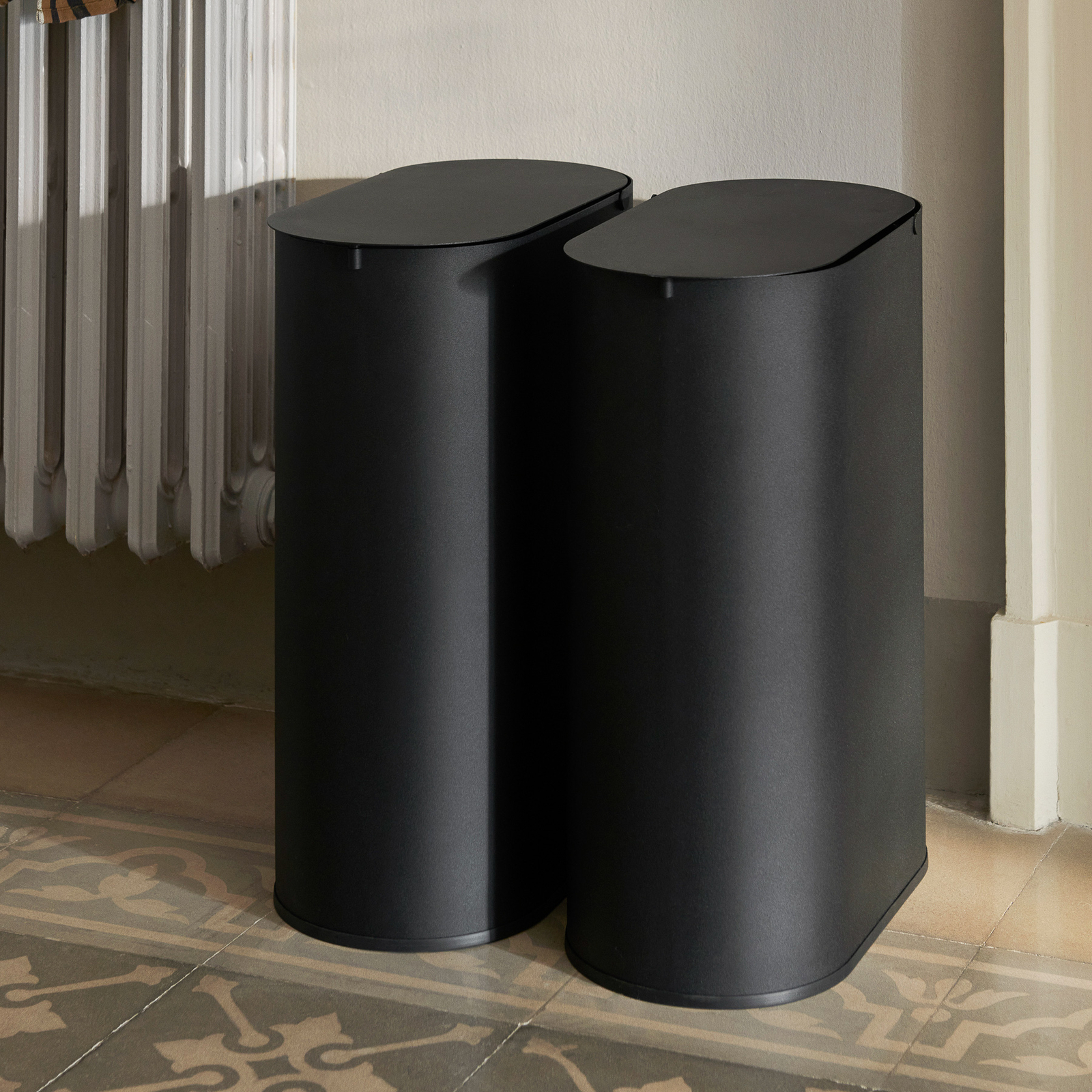 ferm LIVING waste bin grandson, black, inner bin, 19 litres