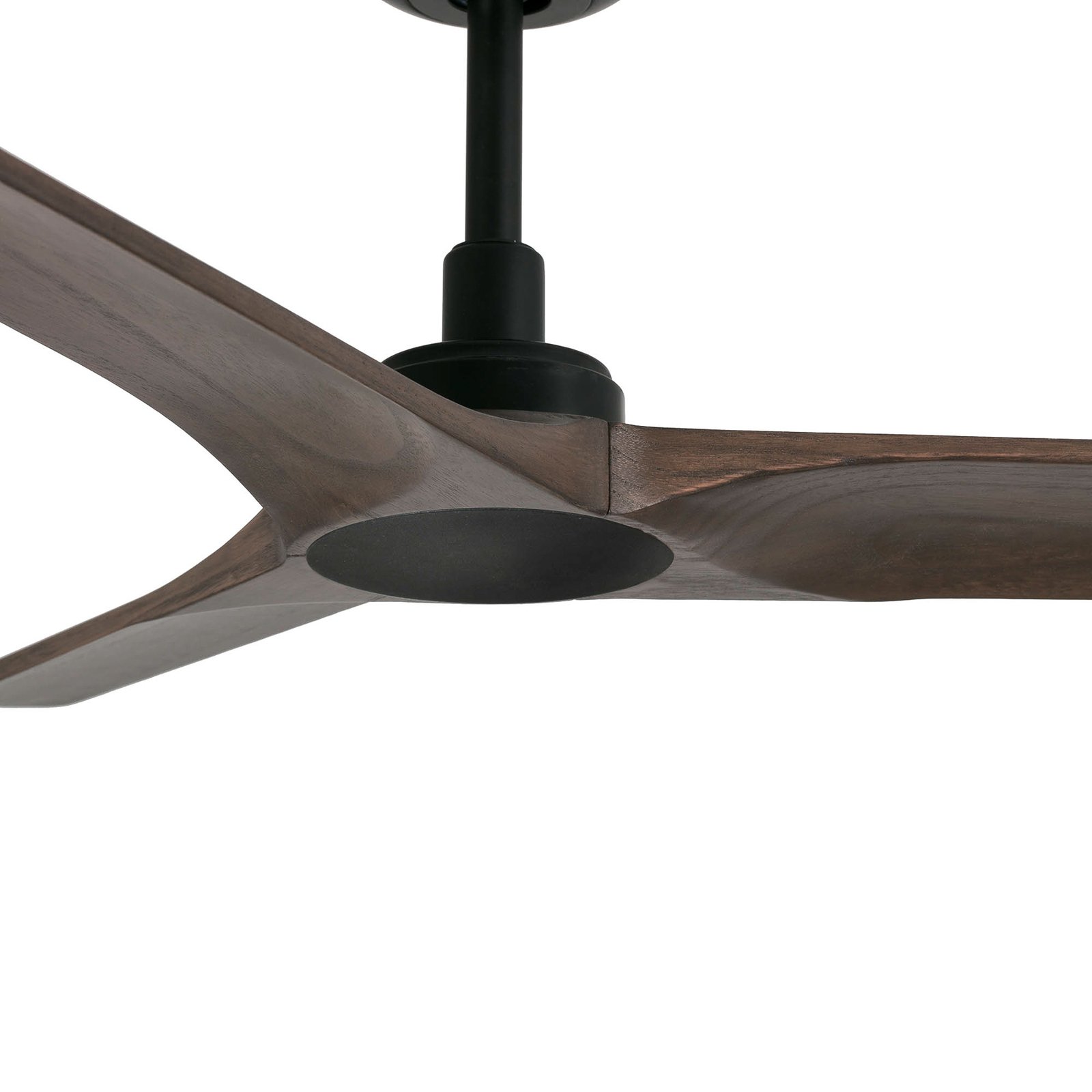 Heywood S ceiling fan, DC, quiet, black/dark wood