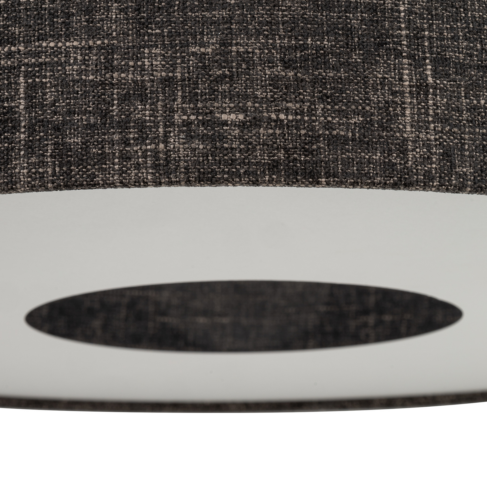 Amarela M ceiling light, black melange, textile, E27 Amarela M ceiling light, black melange, textile, E27