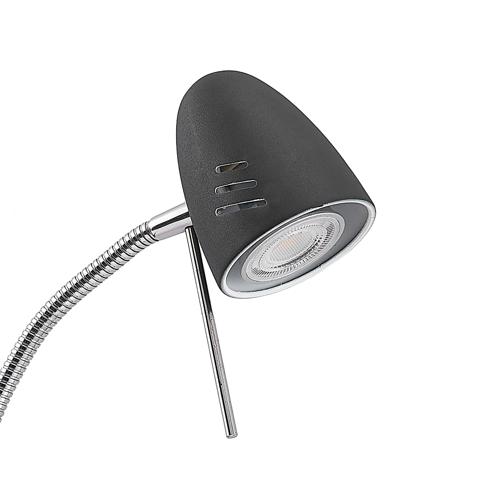 Lindby Shreena LED-Wandleuchte aus Stahl, schwarz