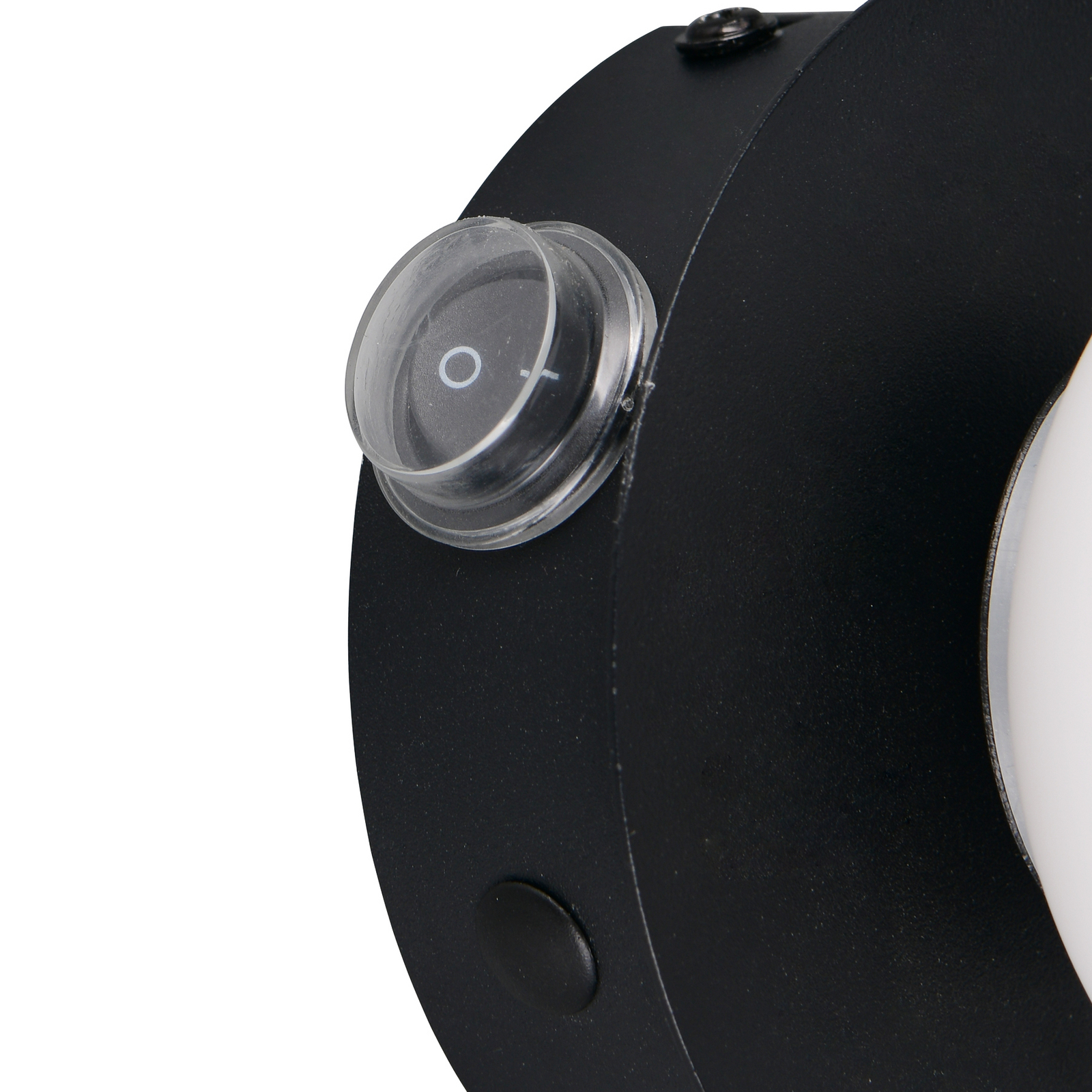 Sienas lampa „Alfio“, Ø 11 cm, matēti melna, metāls/stikls, IP44 Sienas lampa „Alfio“, Ø 11 cm, matēti melna, metāls/stikls, IP44