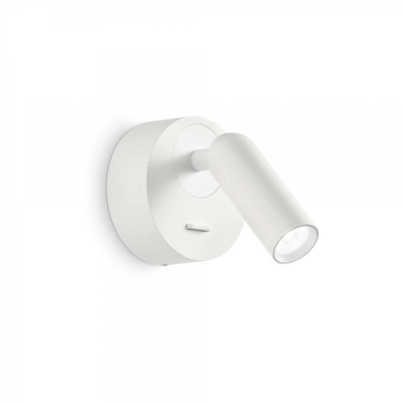 Ideal Lux LED-Wandstrahler Bean Round, weiß, Metall, drehbar