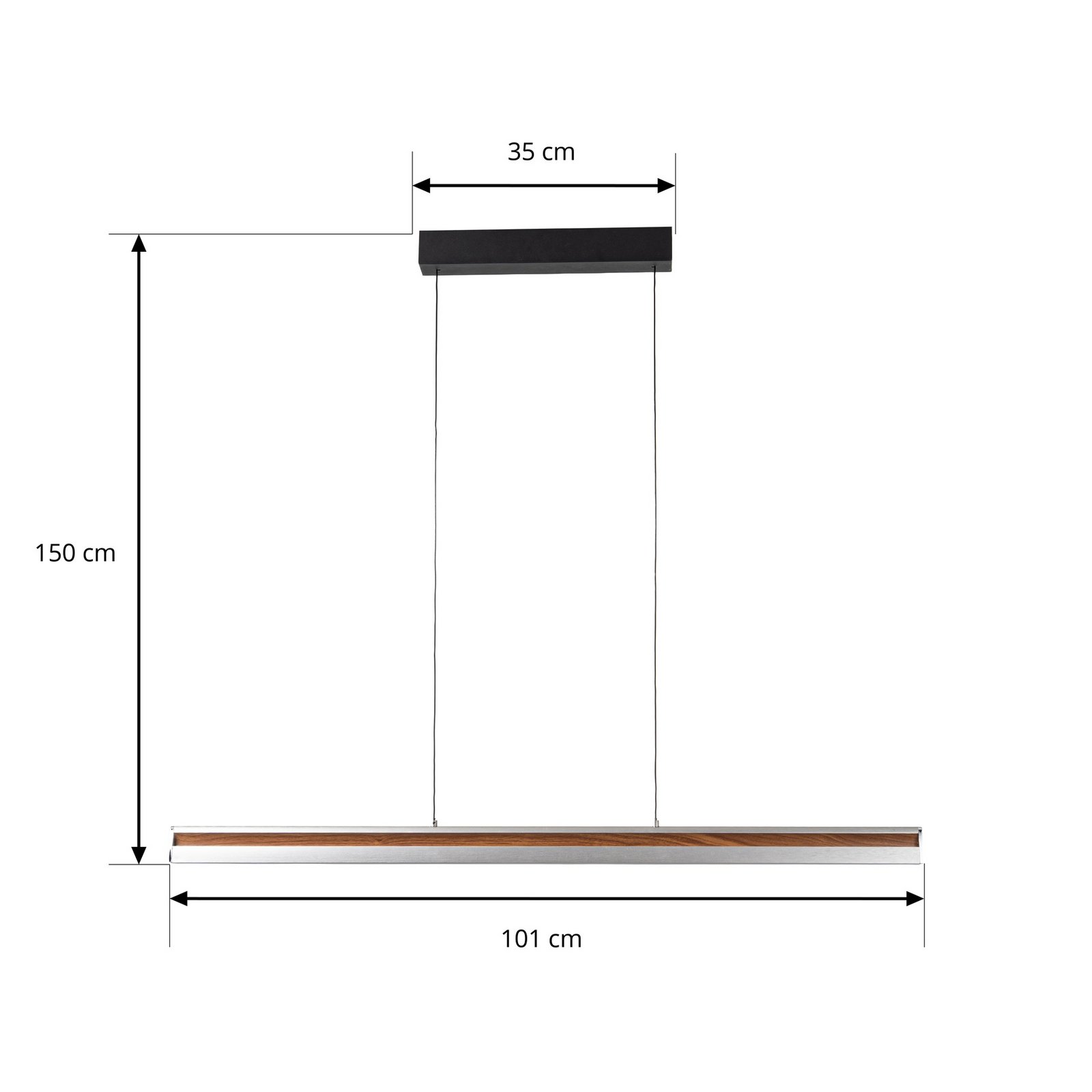 Lutana LED viseća svjetiljka 101 cm ružičasto zlato/drvo - Lucande Lutana LED viseća svjetiljka 101 cm ružičasto zlato/drvo - Lucande
