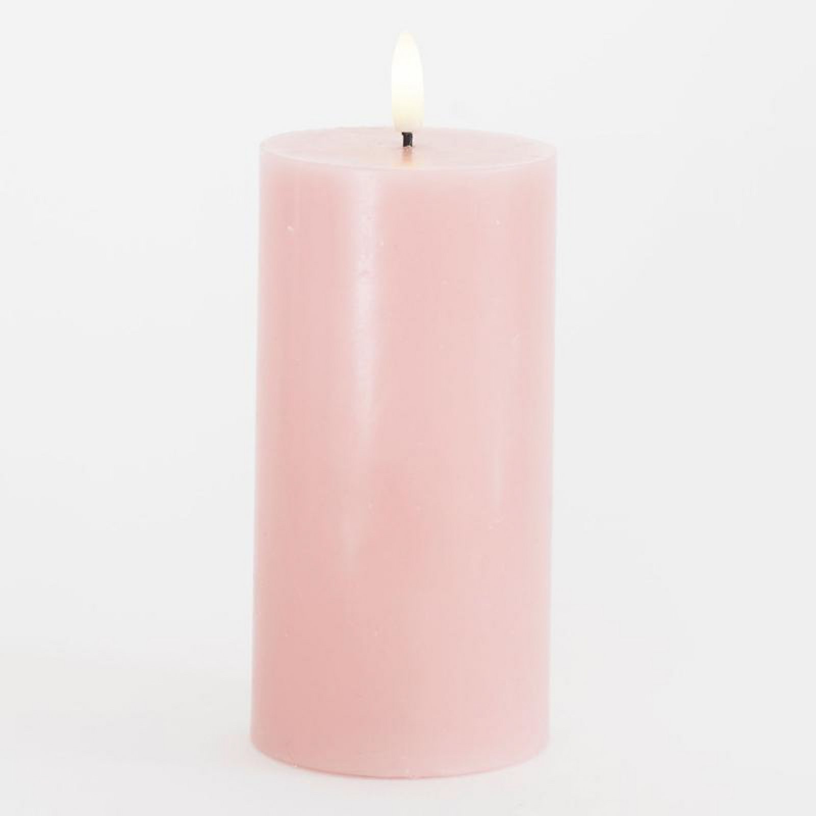 LED-Kerze Sille, pink, Höhe 15 cm, Wachs, Batteriebetrieb
