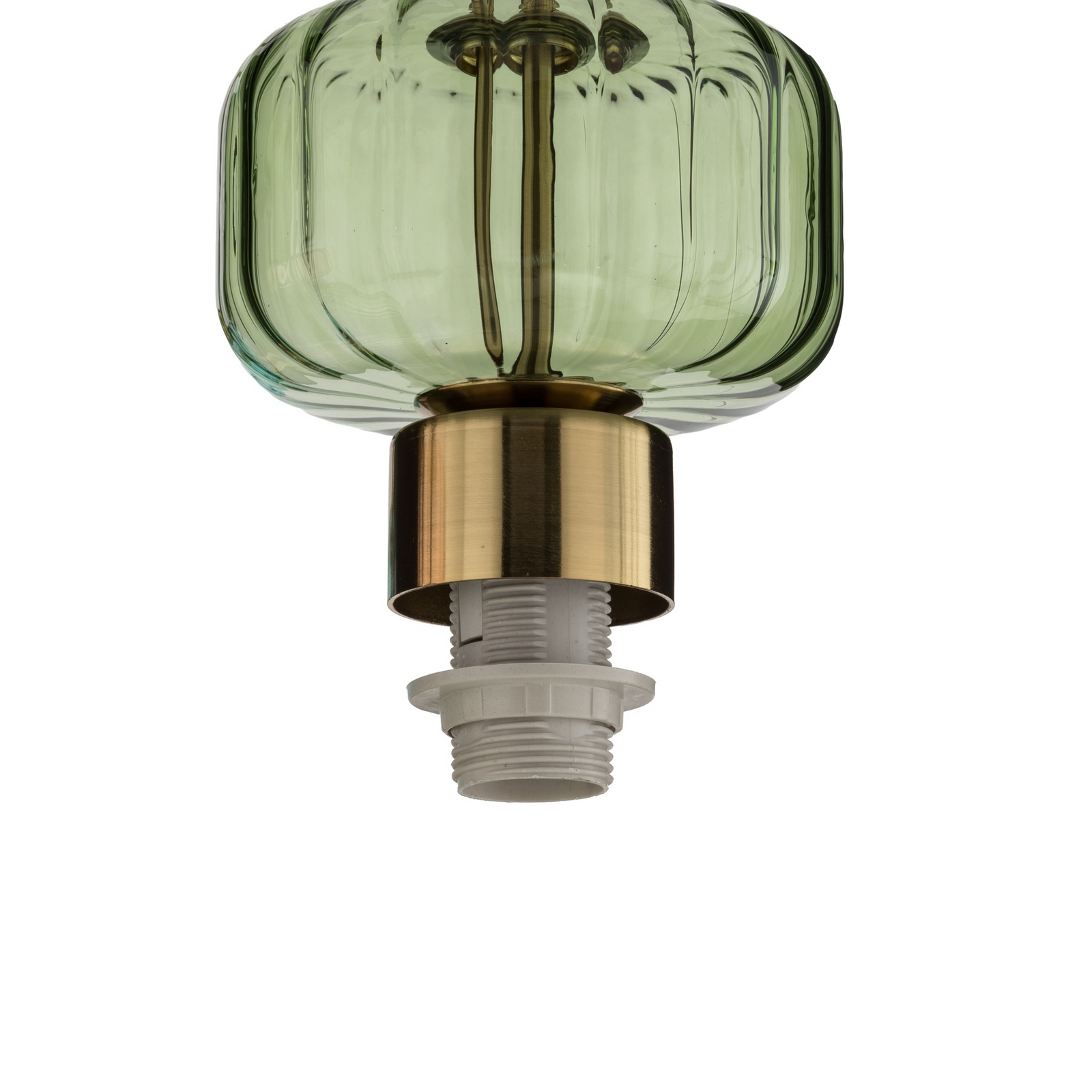 Lámpara colgante Molly, ámbar/dorado, 1 luz, cristal, Ø 12 cm