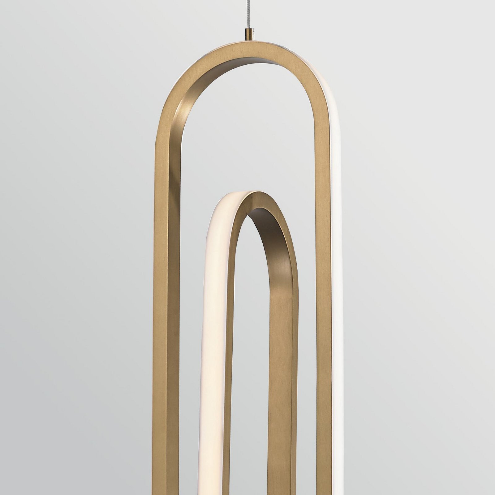 LED hanglamp DENMARK, goud geborsteld, Ø 21 cm, metaal