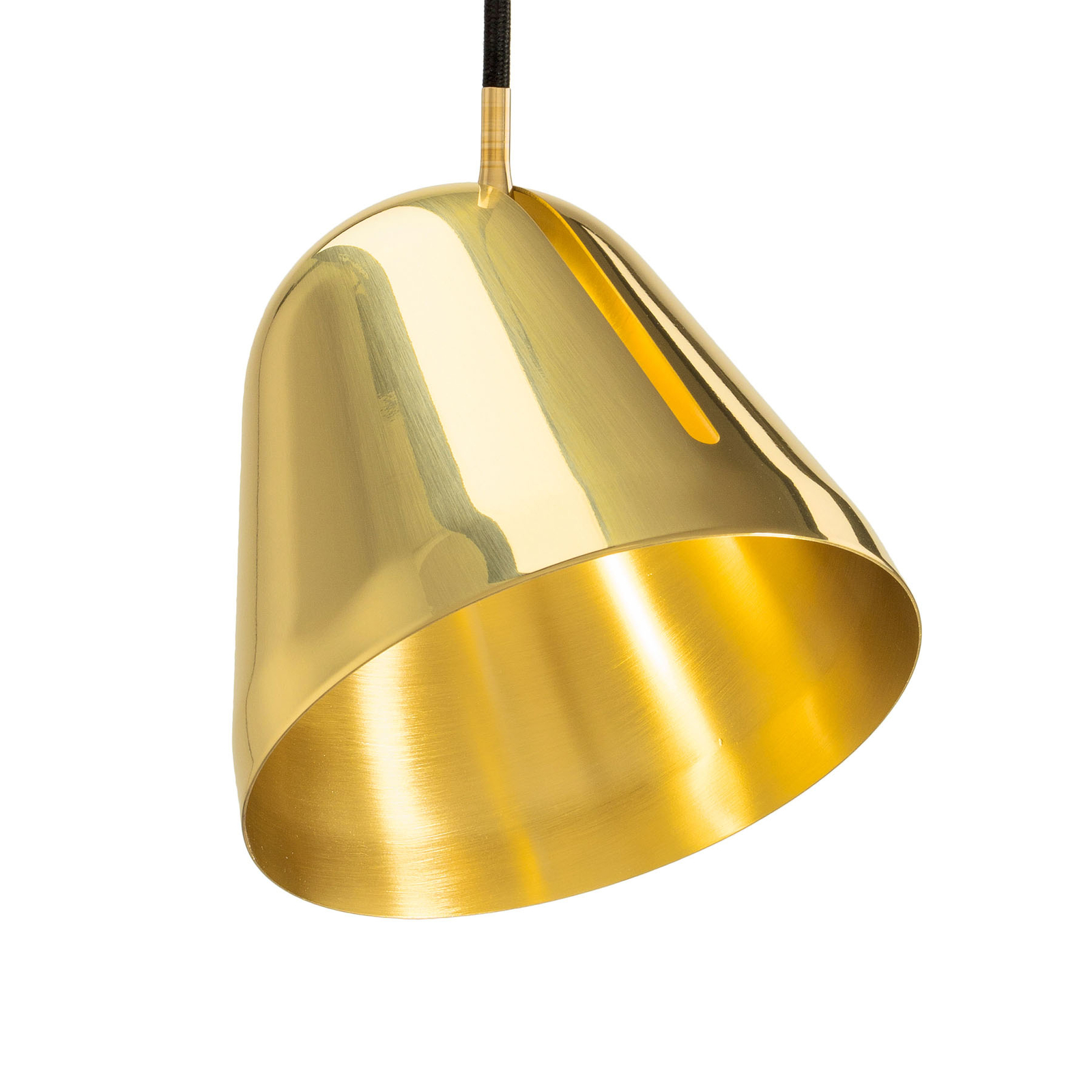 Nyta Tilt S Brass závesná lampa kábel 3 m