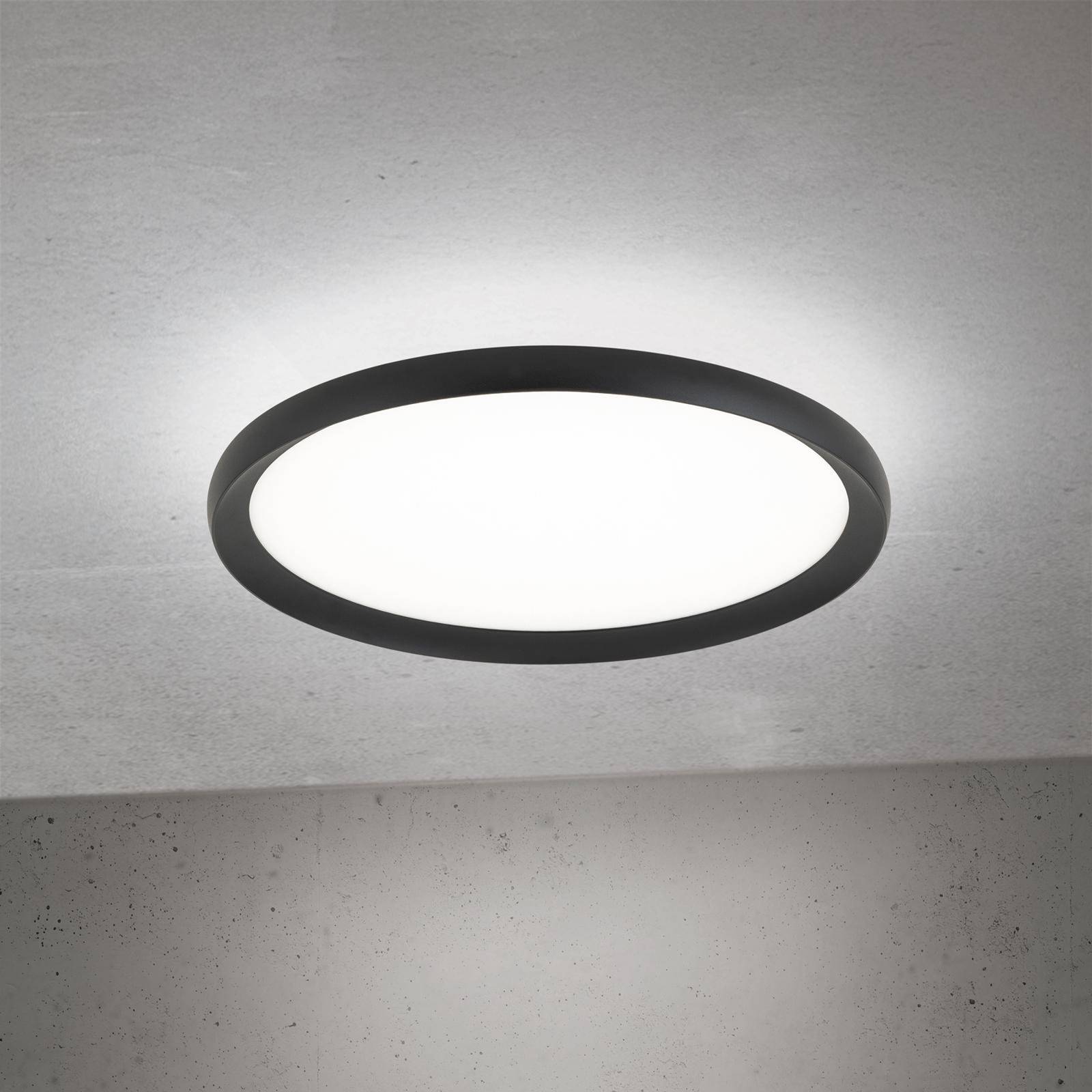 LED-Deckenlampe Kant, Ø 40 cm schwarz, CCT Metall/Kunststoff günstig online kaufen