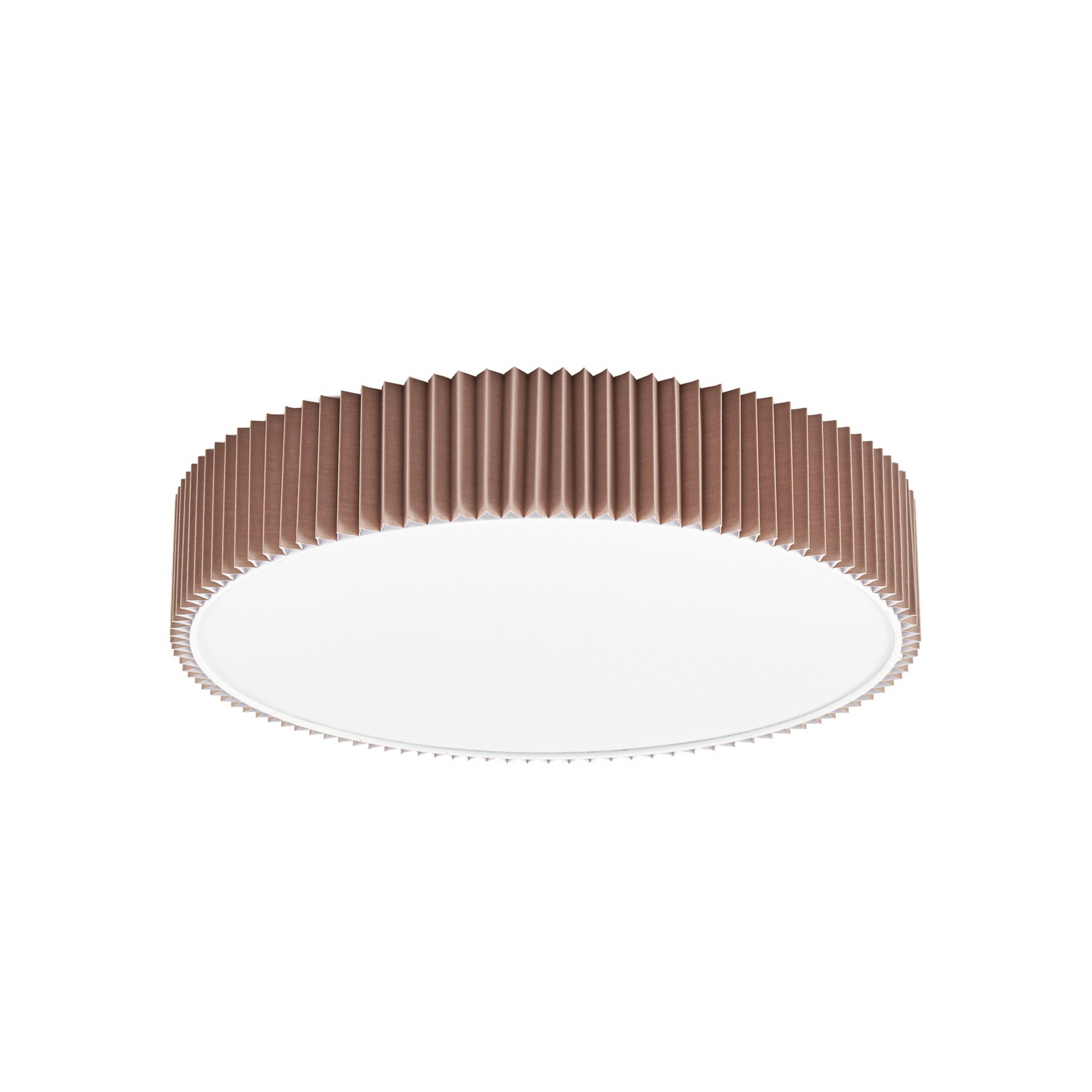 Lindby taklampe Zoey, Ø 52 cm, taupe, lin