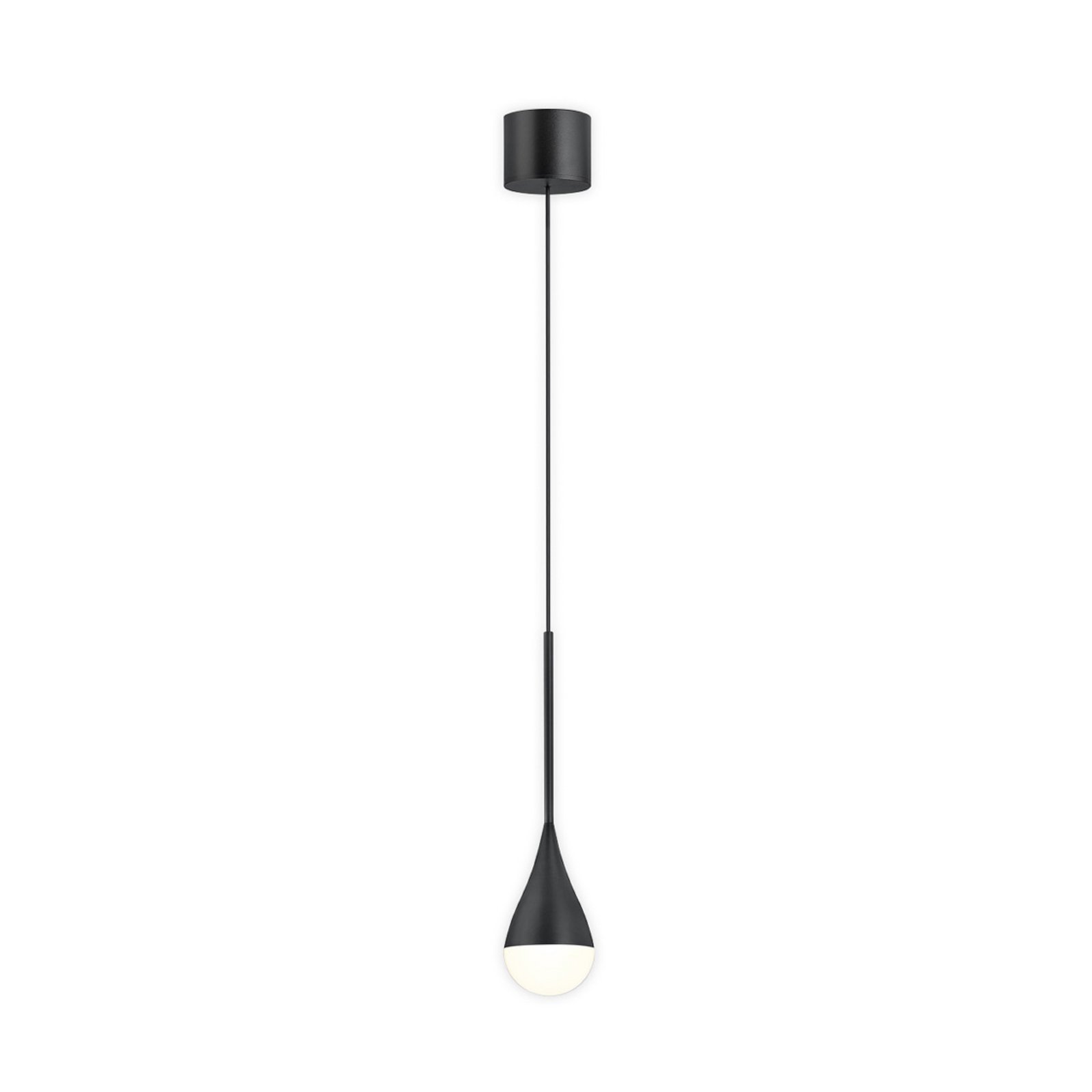 Helestra LED-Pendelleuchte DUC, schwarz, IP44, Ø 7 cm