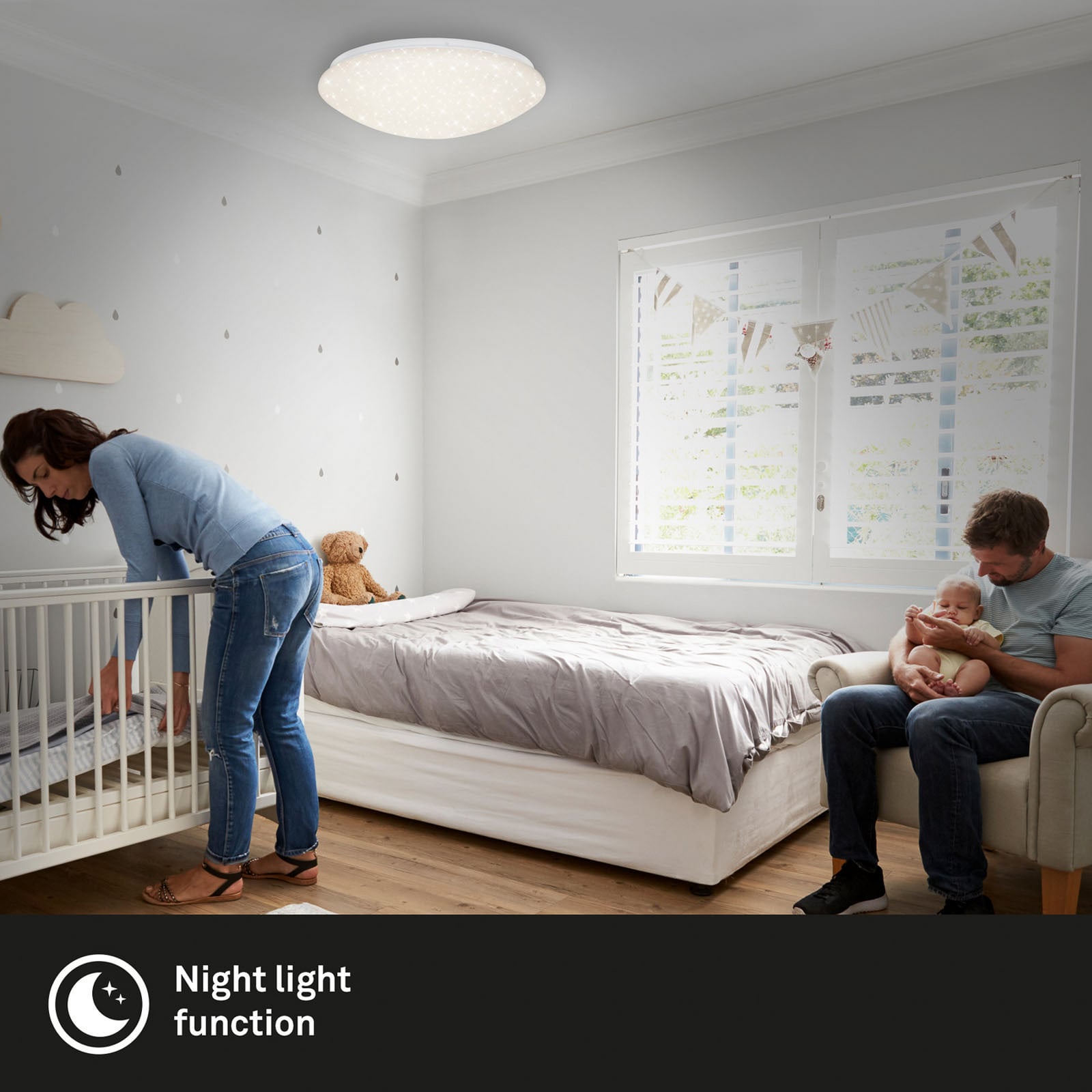 LED-Deckenleuchte Verb, weiß, Ø 75,5 cm, CCT, Fernbedienung