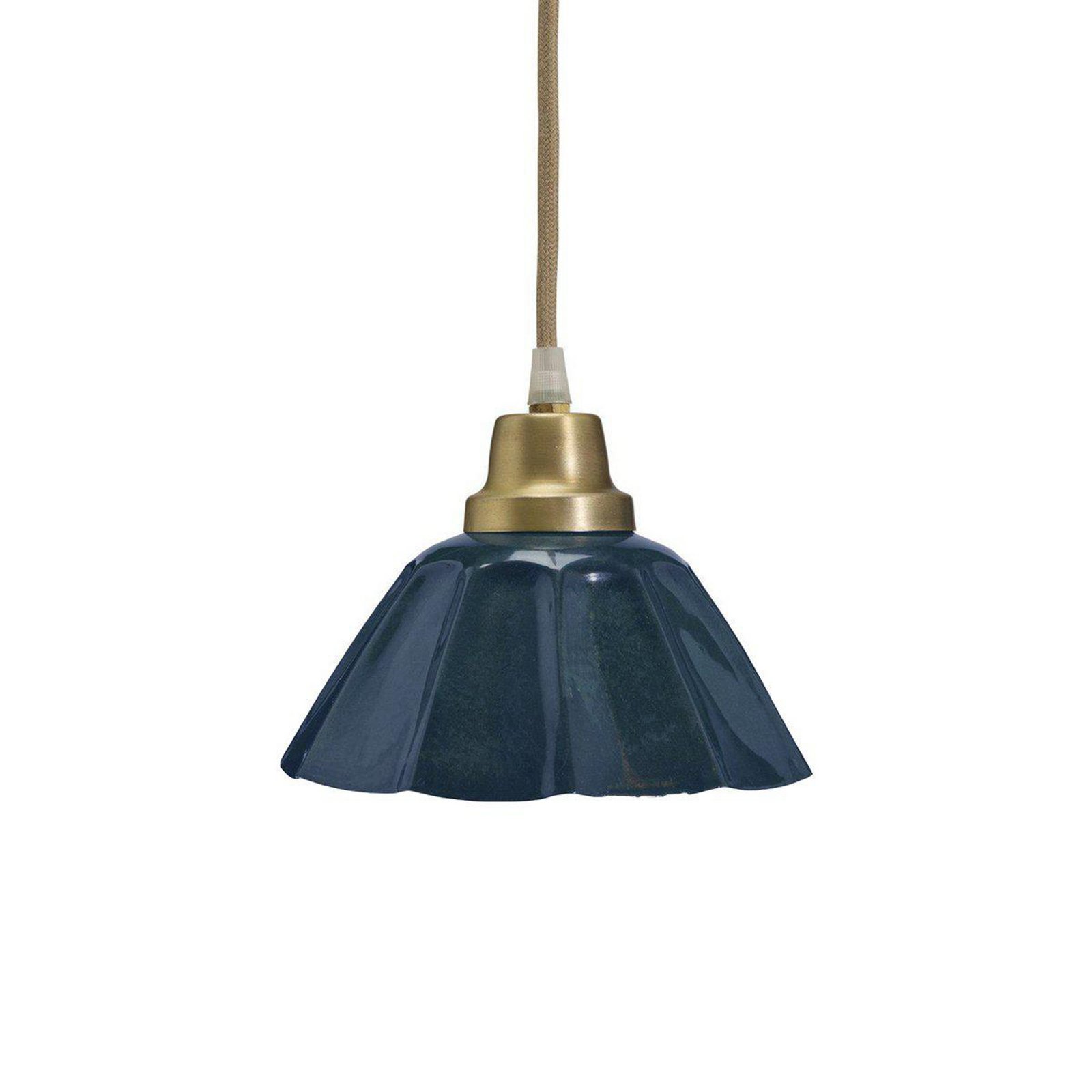 PR Home Hängeleuchte Ester, blau, Ø 17 cm, Stecker, E27