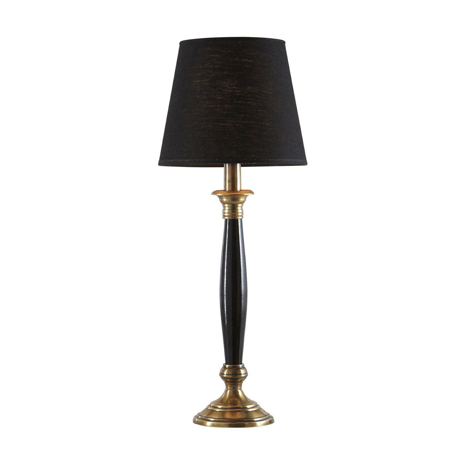 PR Home Lampe de table Madison Mia Lin noir 55cm tissu/métal