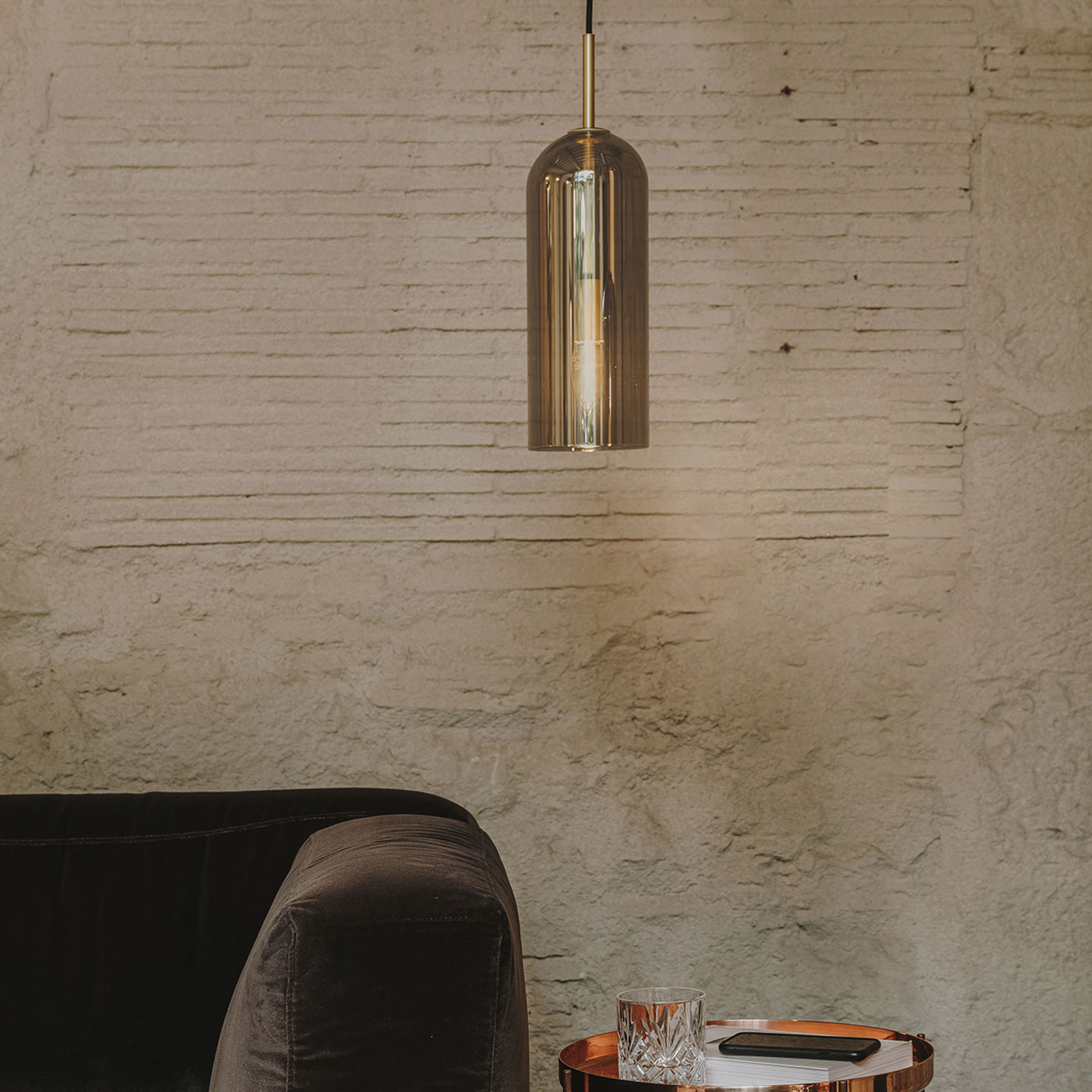 LEDS-C4 Glam Hängeleuchte, Rauchglas
