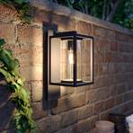 Lucande outdoor wall light Ferda, pendant, dark grey, glass