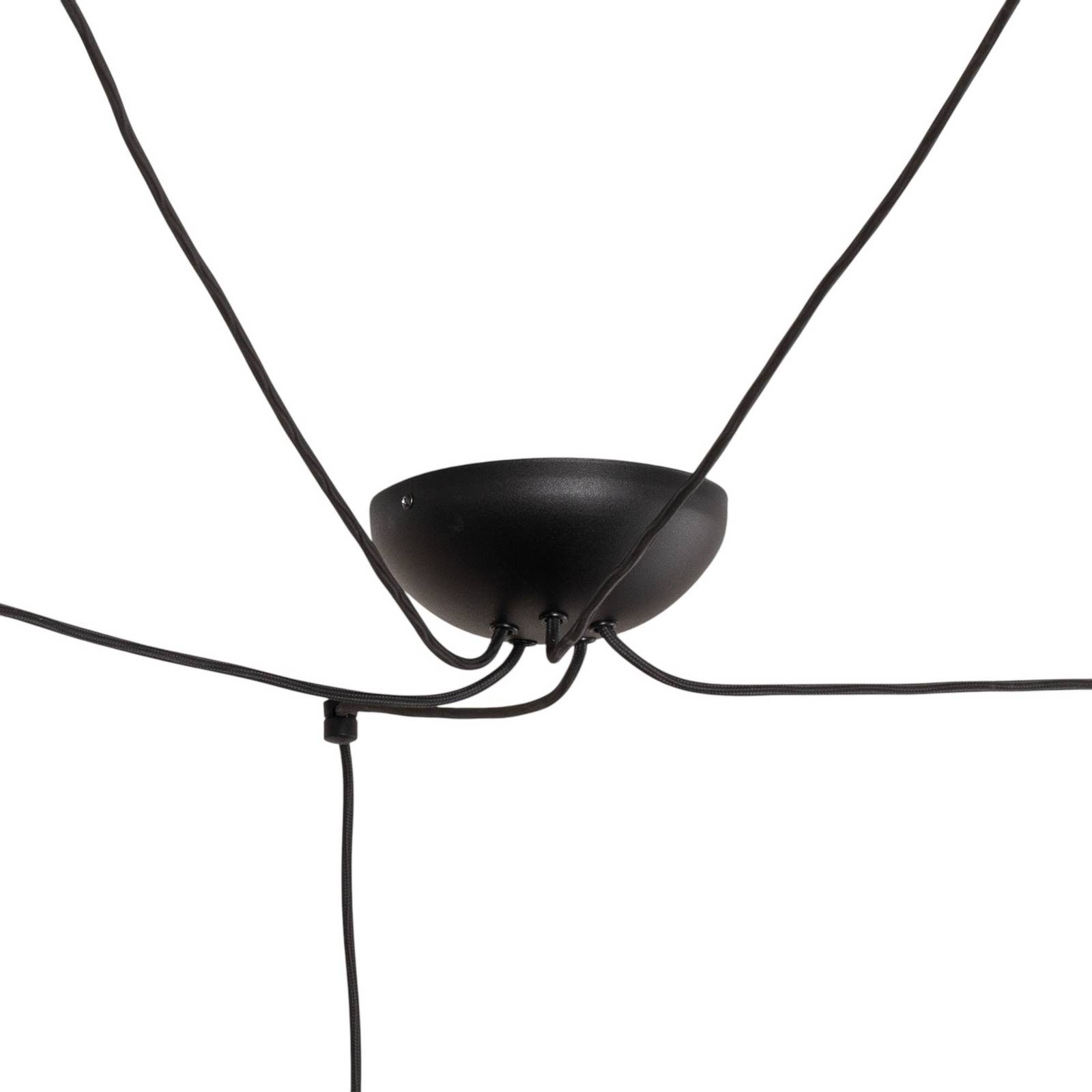 Żyrandol Spider w kolorze czarnym, 5-punktowa