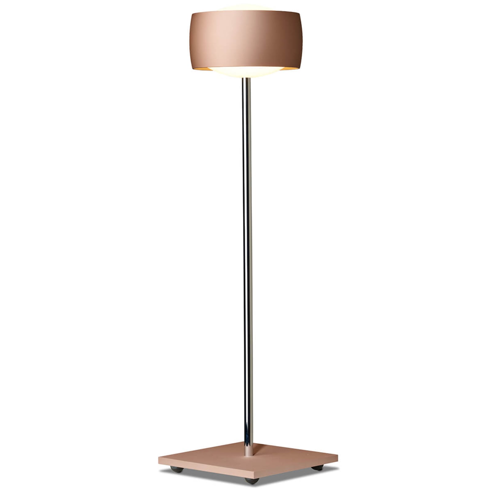 Oligo With gesture control - LED table lamp Grace copper, for Living / Dining Room, aluminium, glass, 18 W, energy efficiency: A+, L: 14.5 cm, W: 14.5 cm, H: 52 cm
