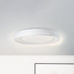 LED laevalgusti Barty, valge/kroom, Ø 48,5 cm, CCT, metall